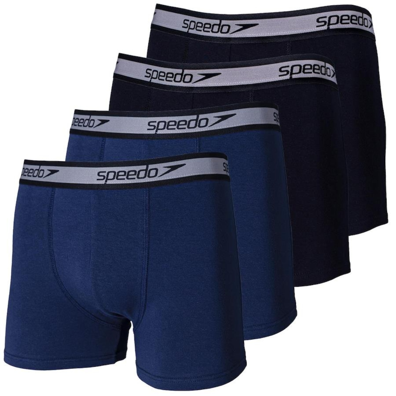 Kit de Cuecas Boxer Cotton Speedo com 4 Unidades - Adulto - Foto 1