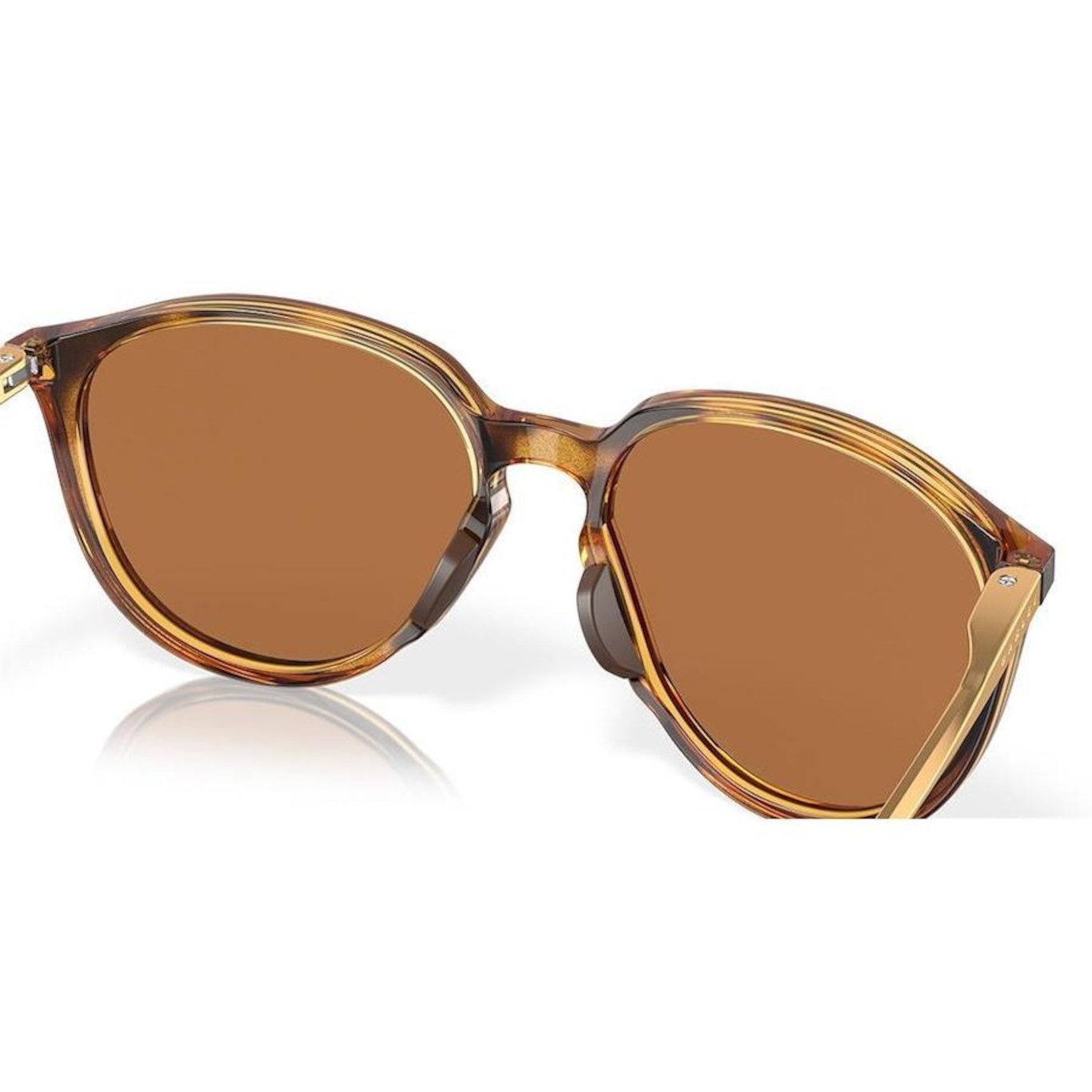 Óculos de Sol Unissex Oakley Sielo Polished Brown Tortoise 0357 - Foto 5