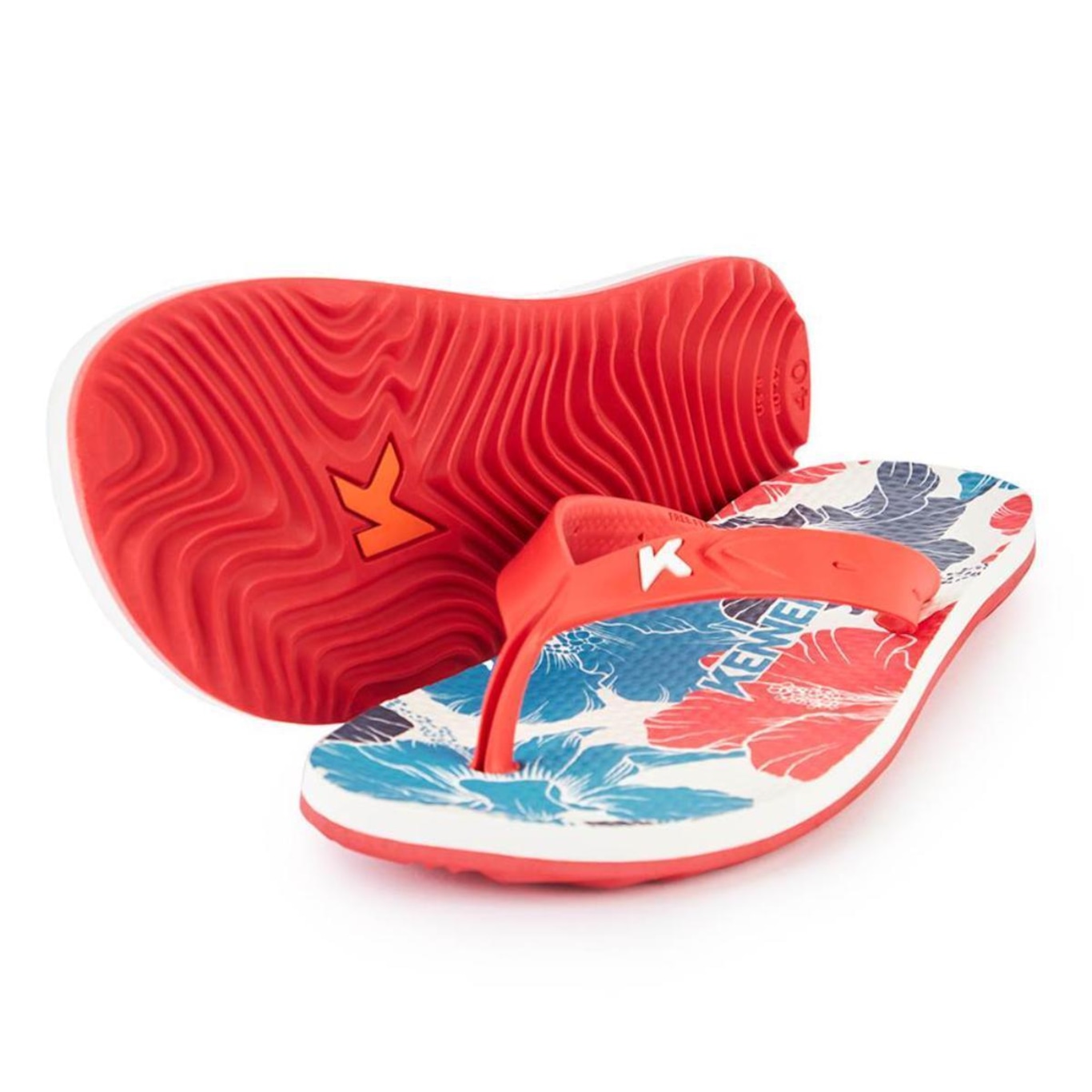 Chinelo Kenner Summer Hibisco Masculino - Foto 1