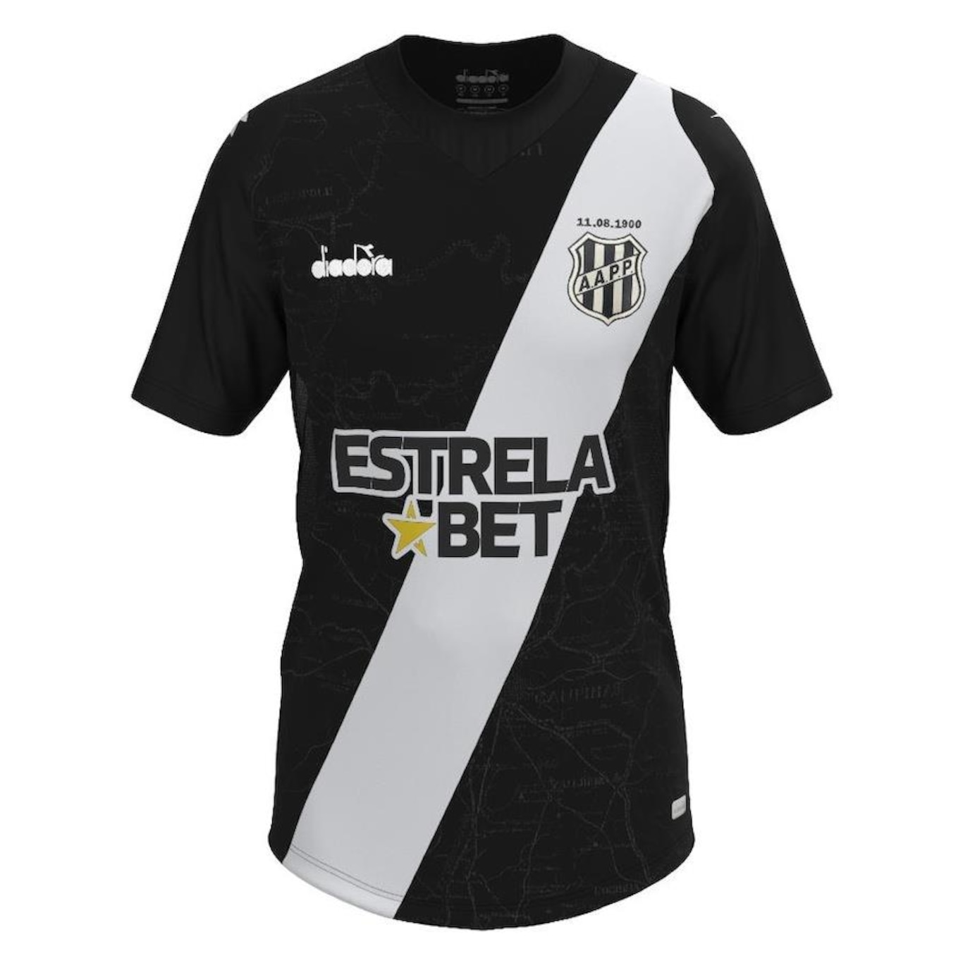 Camisa da Ponte Preta Diadora 2024 Uniforme 2 Torcedor - Masculino - Foto 1