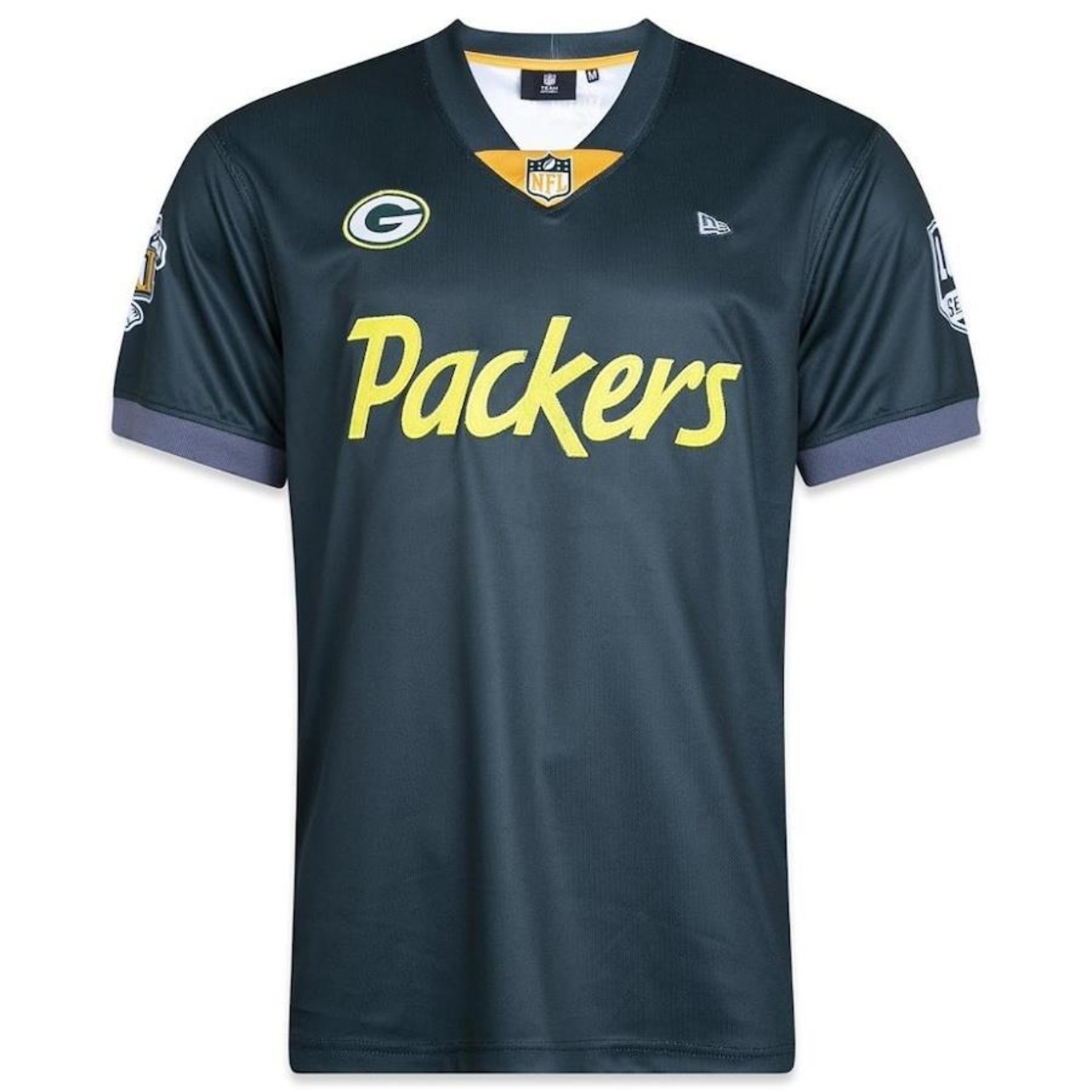 Camiseta Jersey New Era Bay Packers Core Nfl 100 - Masculina - Foto 1