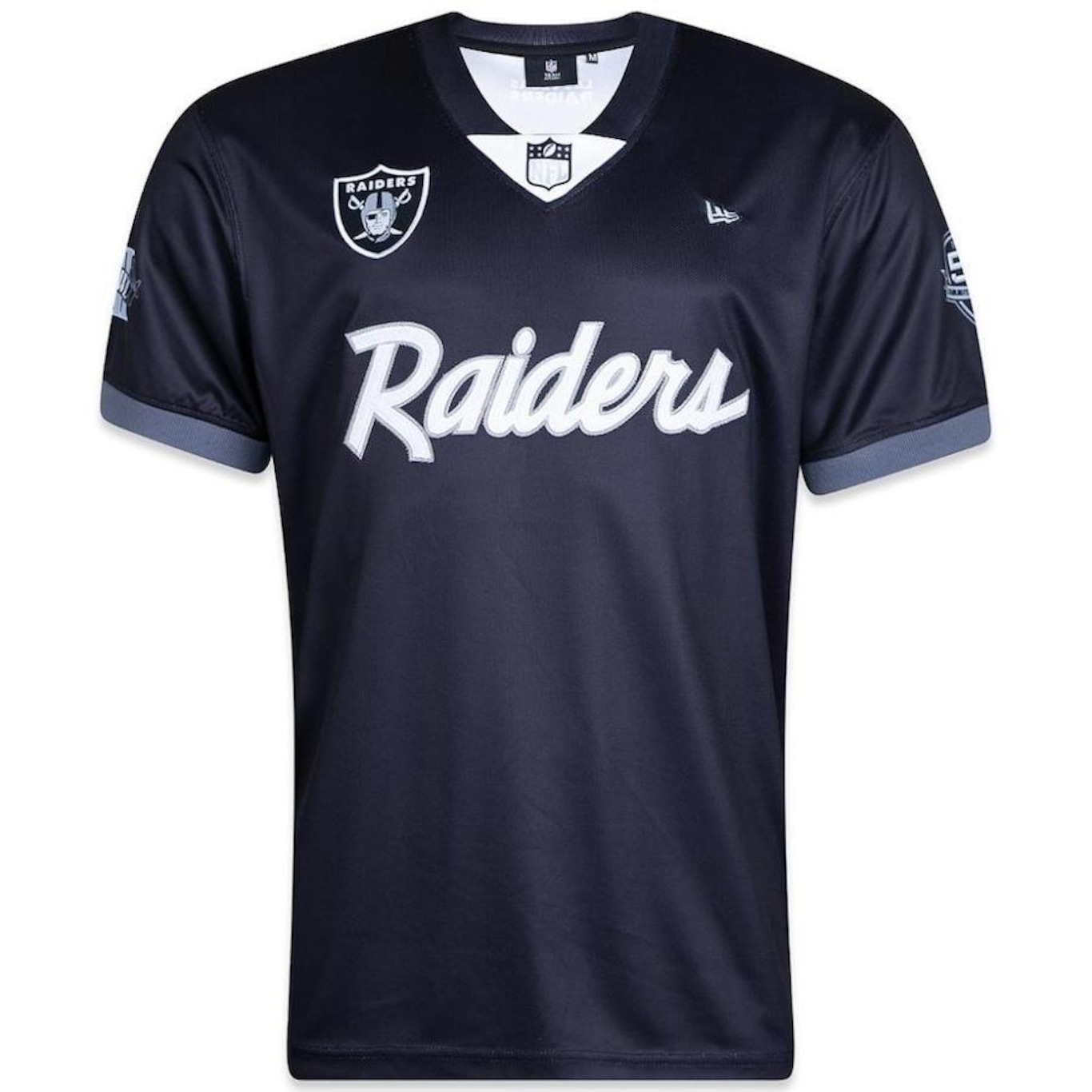 Camiseta Jersey New Era Las Vegas Raiders Core Nfl 100 - Masculina - Foto 1