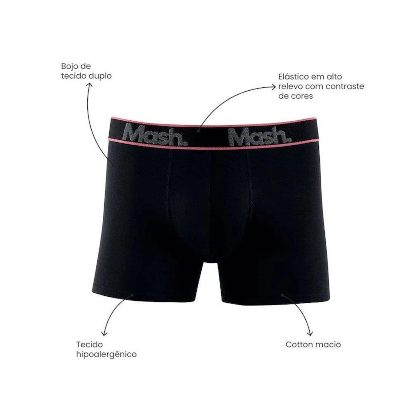 Cueca Boxer Mash Cot El Bord - Adulto - Foto 3