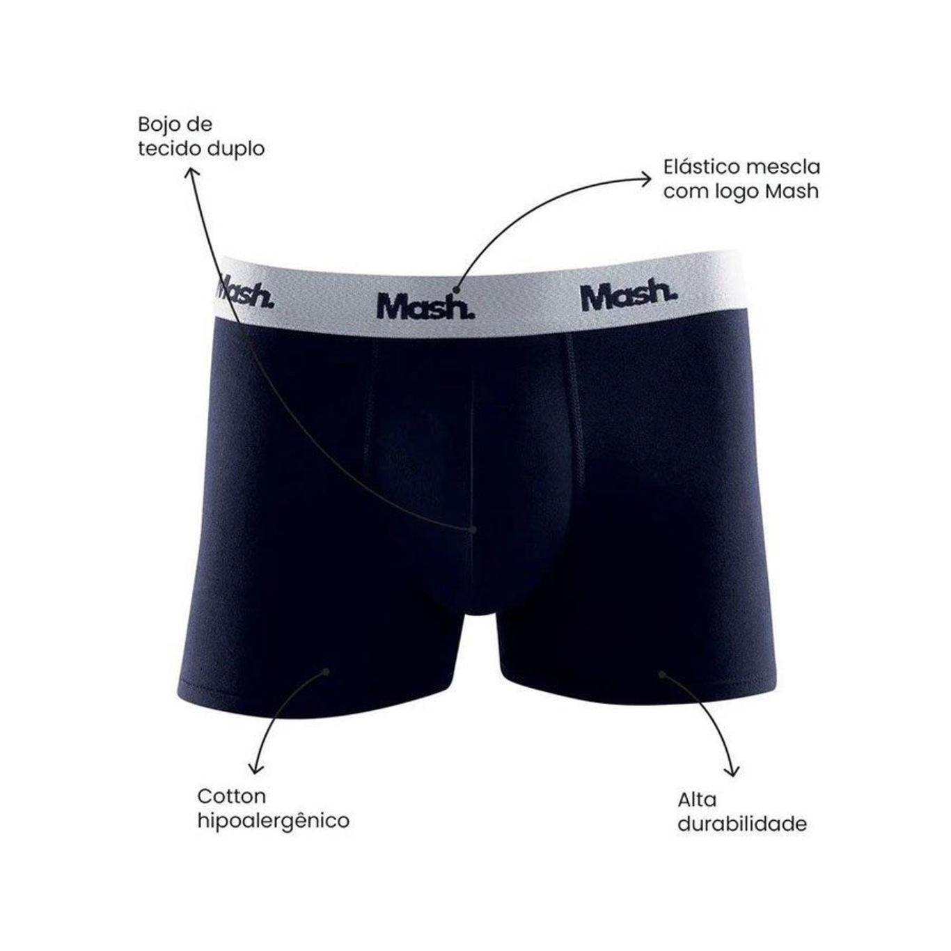 Cueca Boxer Mash Cot El Bord - Adulto - Foto 3