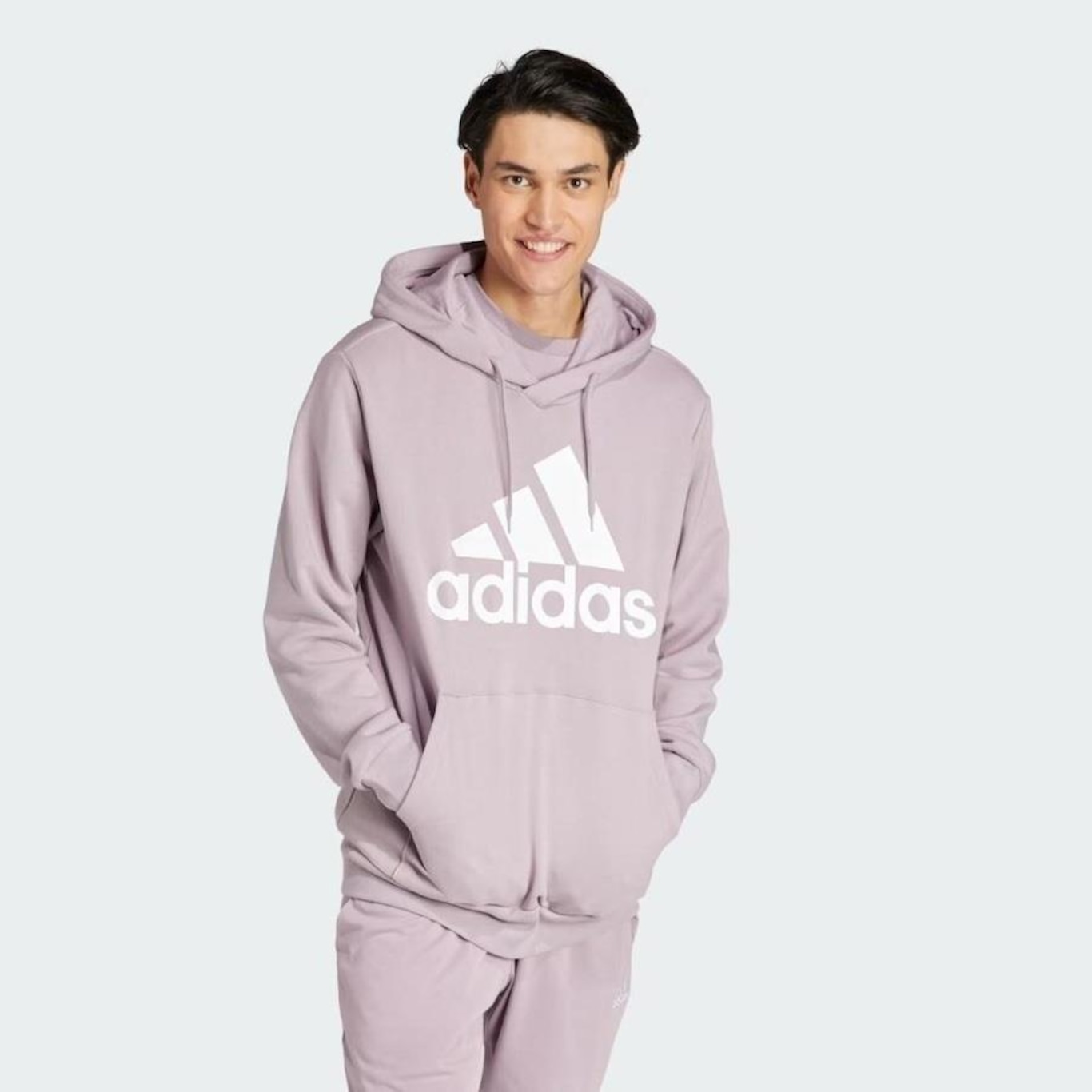 Blusão de Moletom com Capuz adidas Big Logo - Masculino - Foto 2