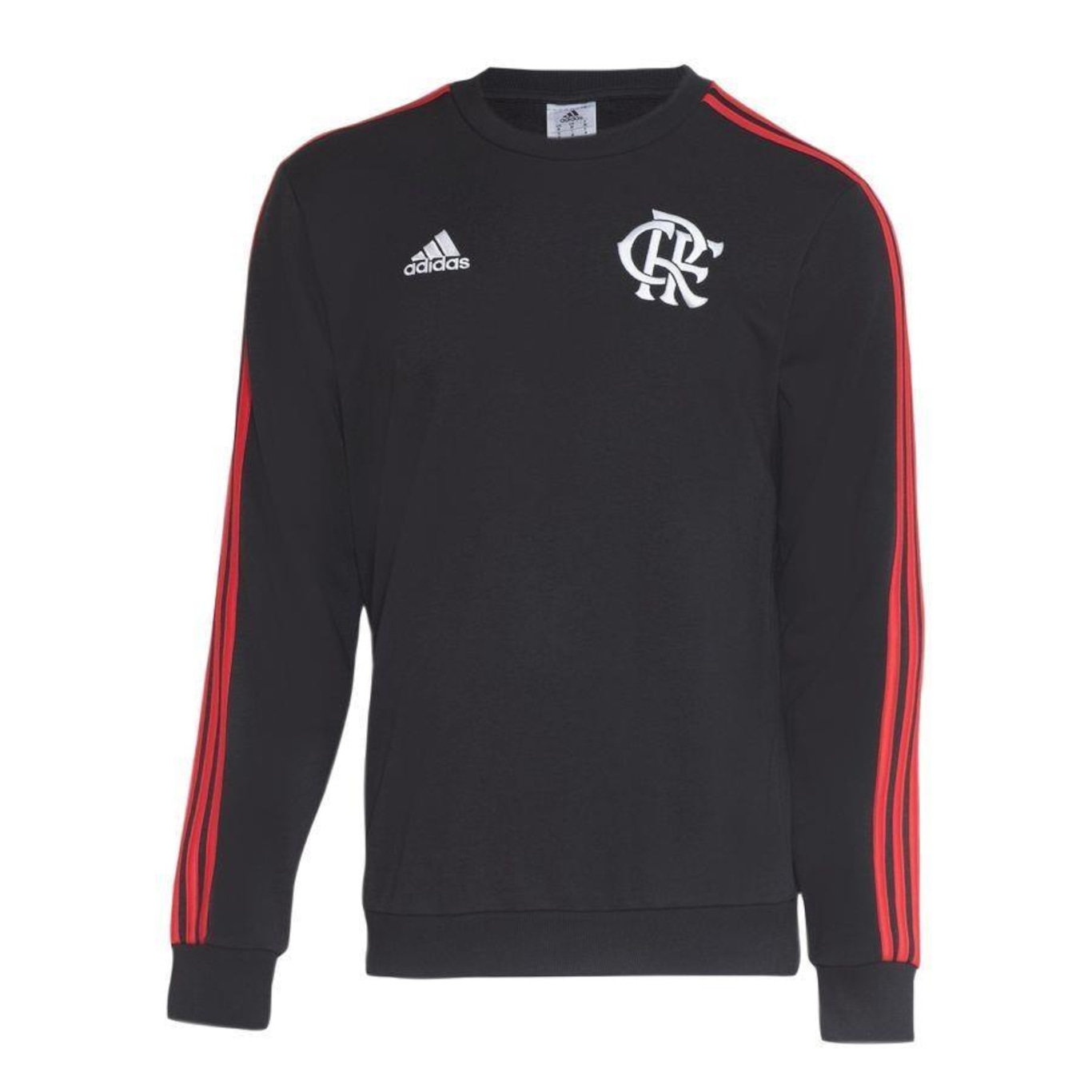 Blusão de Moletom sem Capuz do Flamengo Crf Dna Swt adidas - Masculino - Foto 1