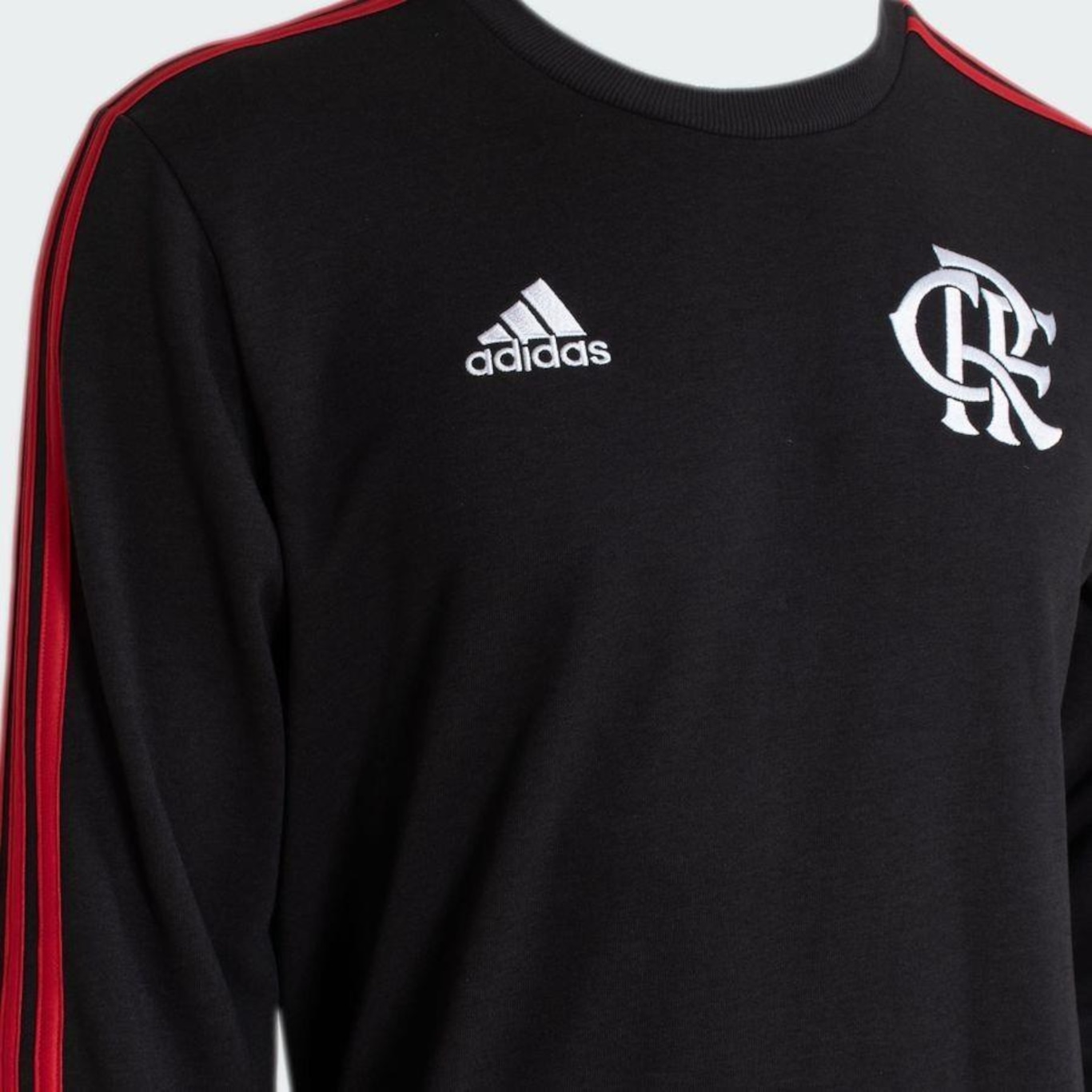 Blusão de Moletom sem Capuz do Flamengo Crf Dna Swt adidas - Masculino - Foto 4