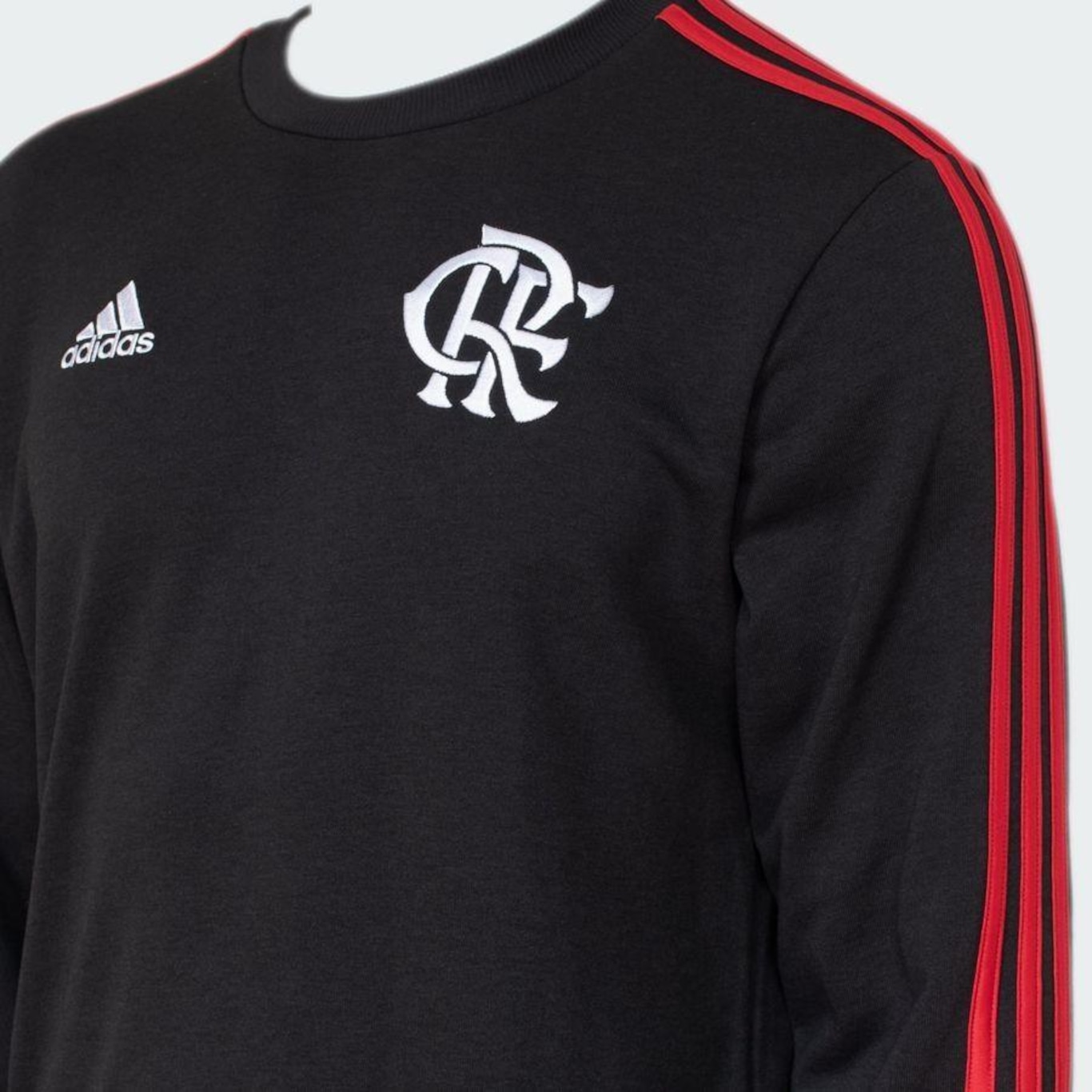 Blusão de Moletom sem Capuz do Flamengo Crf Dna Swt adidas - Masculino - Foto 5