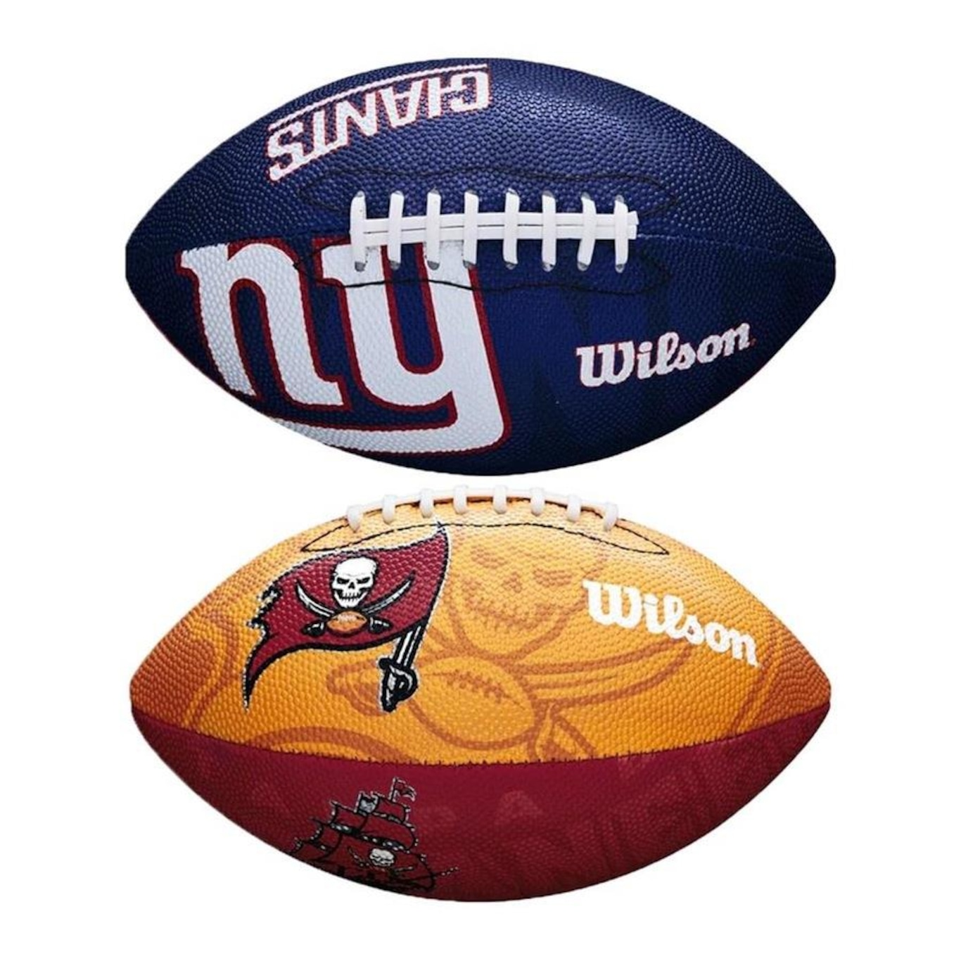 Kit Bola de Futebol Americano Wilson Nfl Team Logo Jr - 2 Unidade - Foto 1