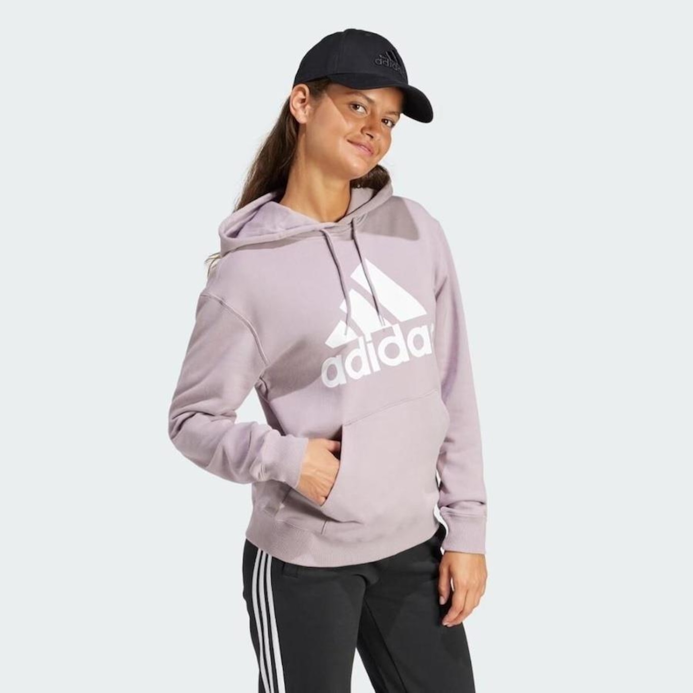 Blusão de Moletom com Capuz adidas Essentials Big Logo Regular - Feminino - Foto 3