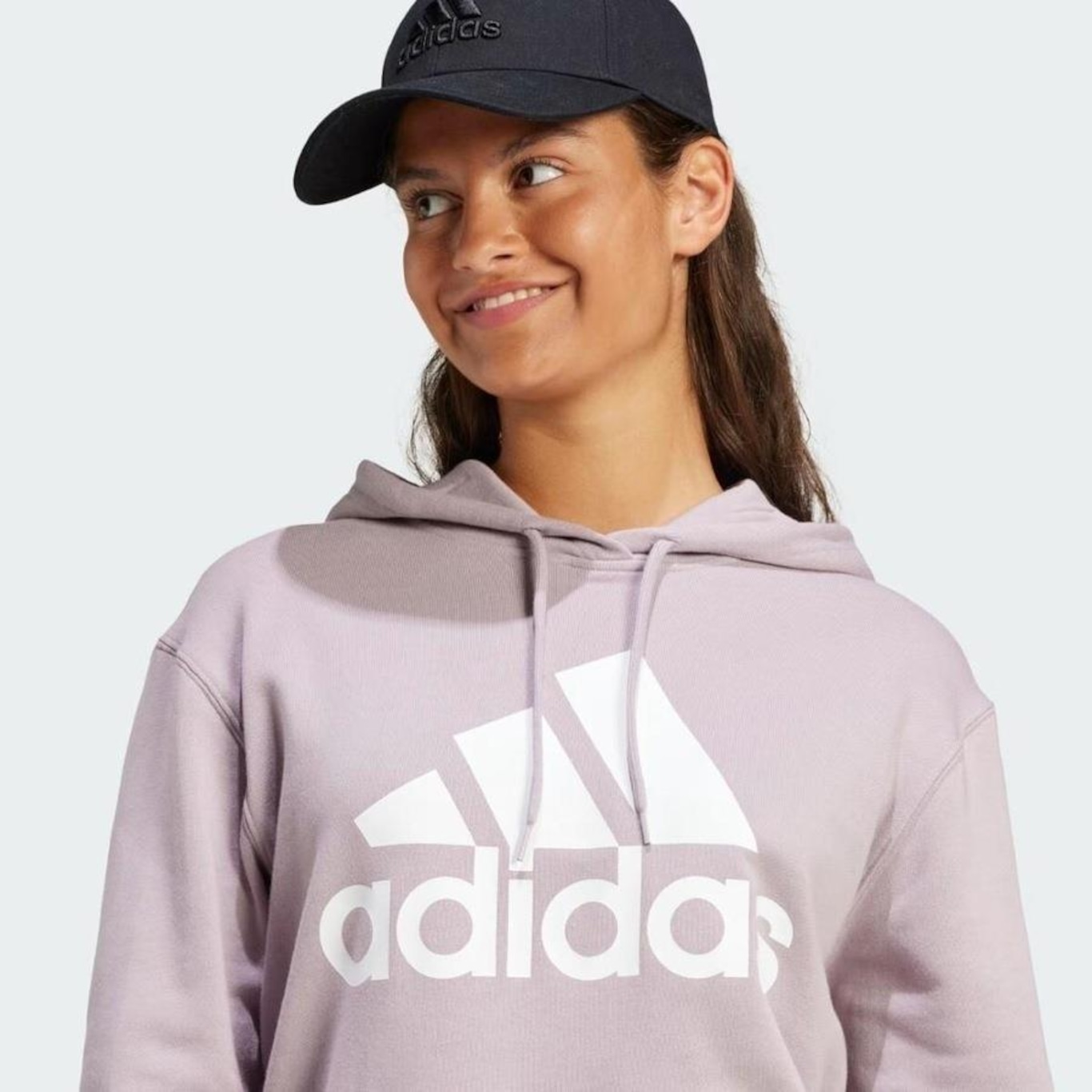 Blusão de Moletom com Capuz adidas Essentials Big Logo Regular - Feminino - Foto 4