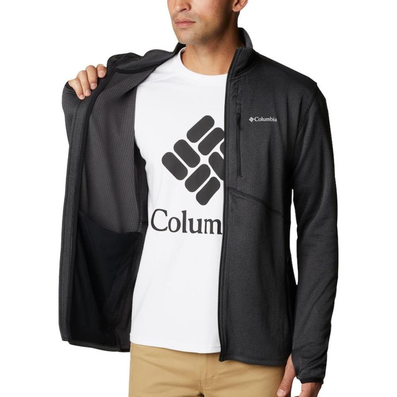 Jaqueta Columbia Fleece Park View - Masculina - Foto 3