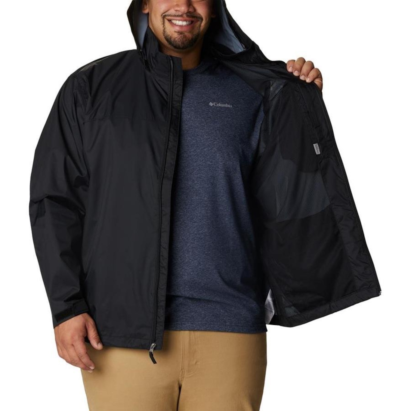 Jaqueta Columbia Glennaker Lake Rain Oversize - Masculina - Foto 3