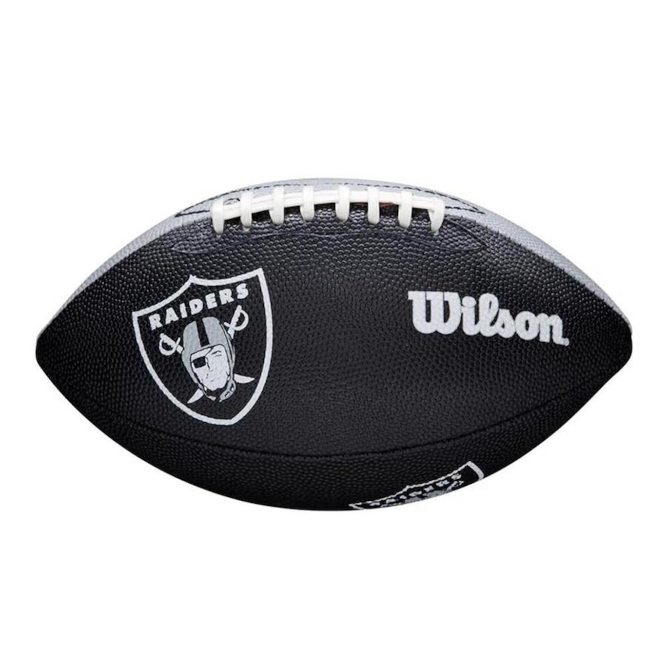 Kit Bola de Futebol Americano Wilson Nfl Las Vegas Raiders + Bomba de Ar - Foto 2