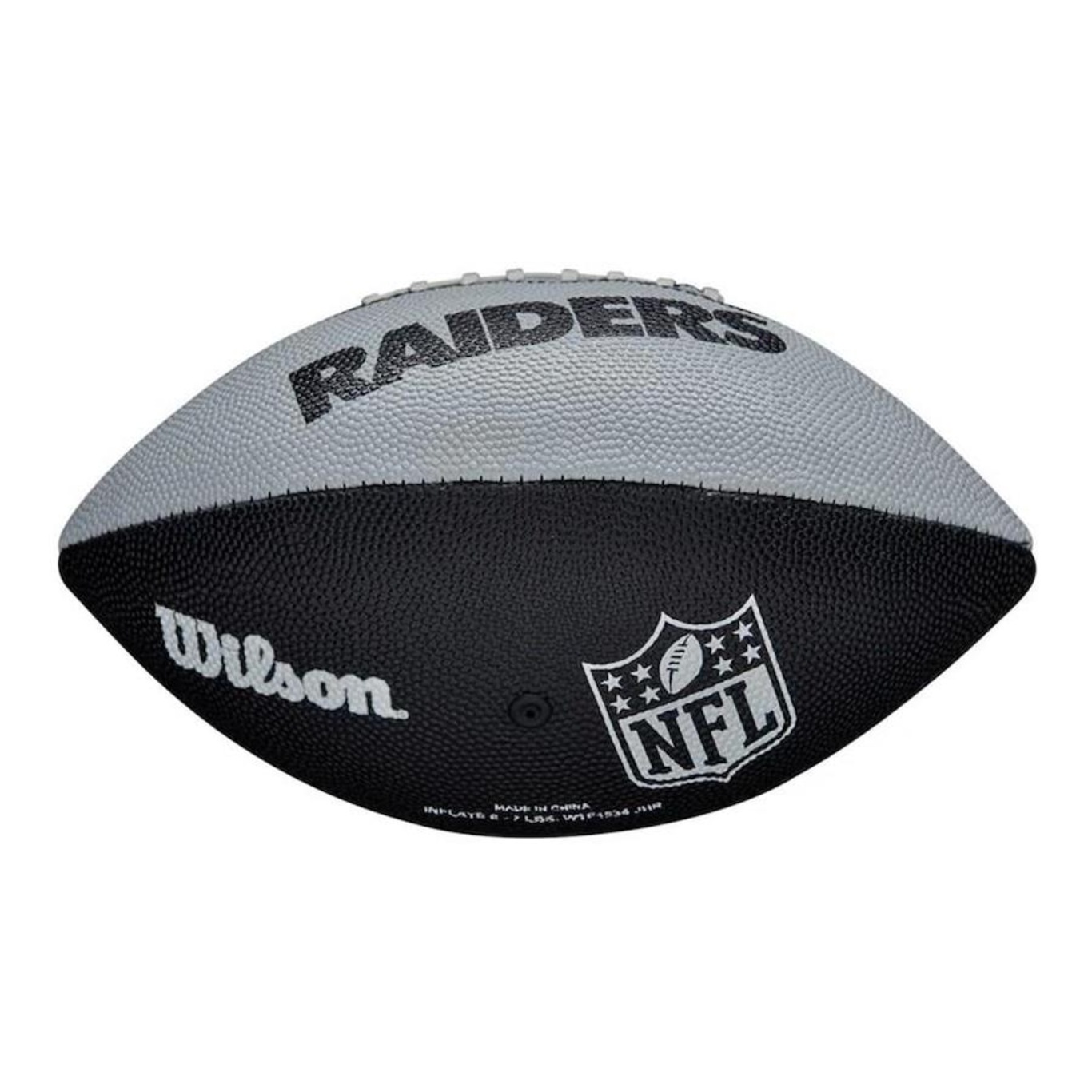 Kit Bola de Futebol Americano Wilson Nfl Las Vegas Raiders + Bomba de Ar - Foto 3