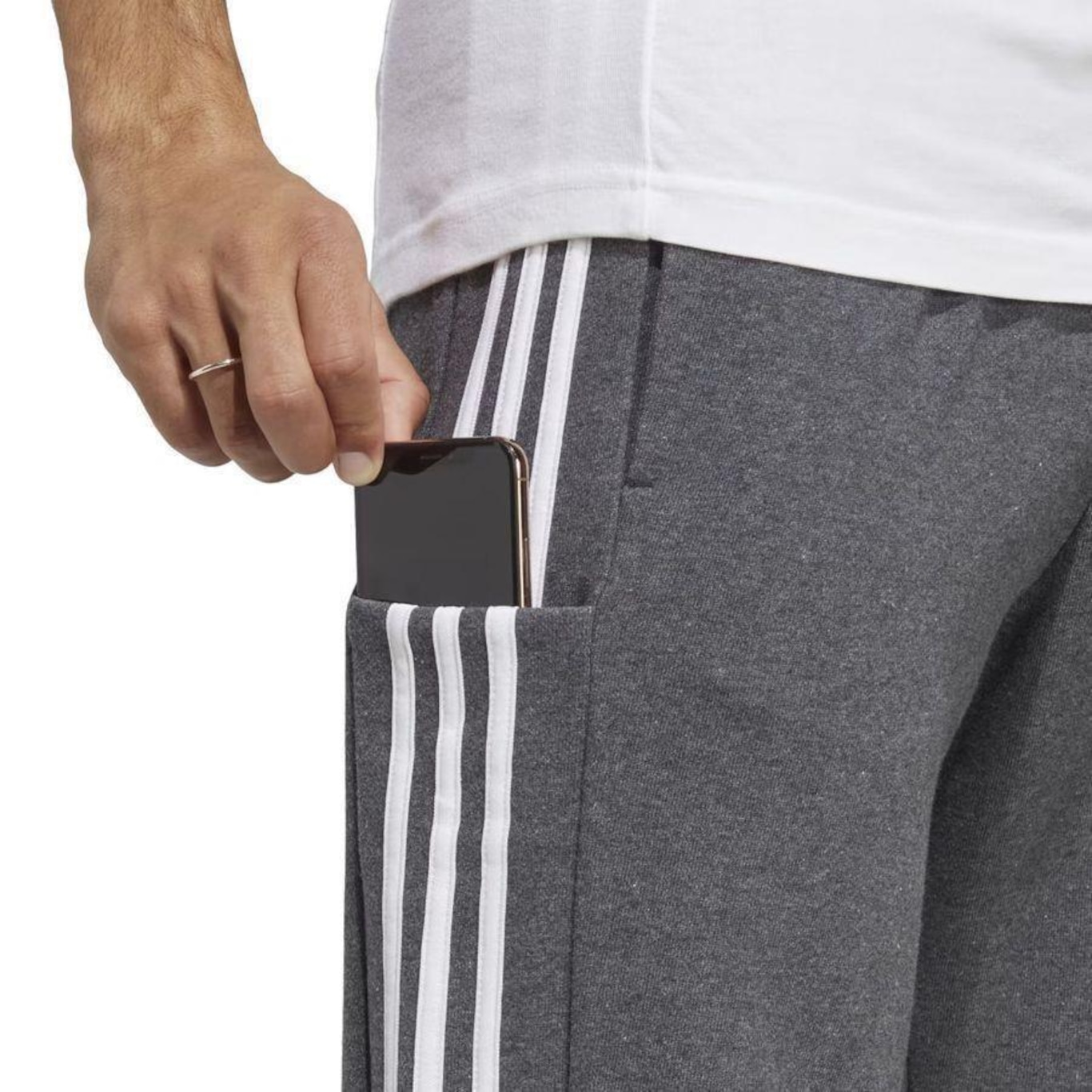 Calça adidas Essentials 3-Stripes - Masculina - Foto 6