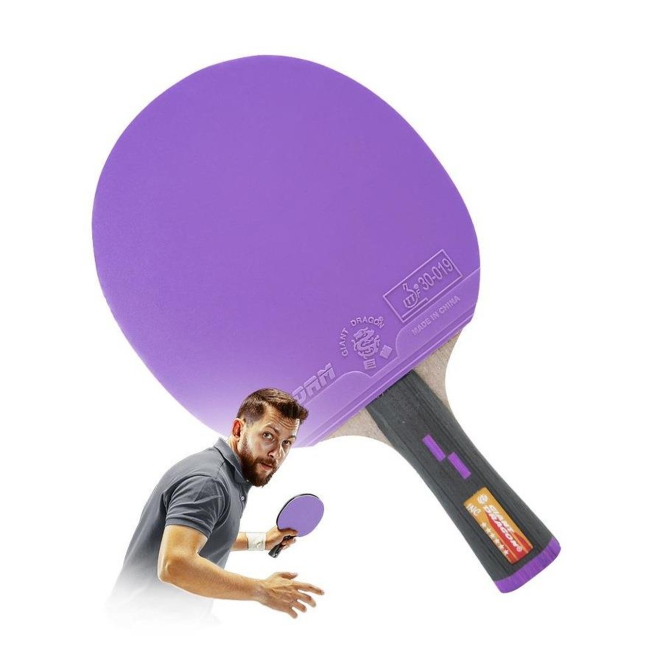 Raquete de Tênis de Mesa Profissional 6Star Giant Dragon Ittf em ...