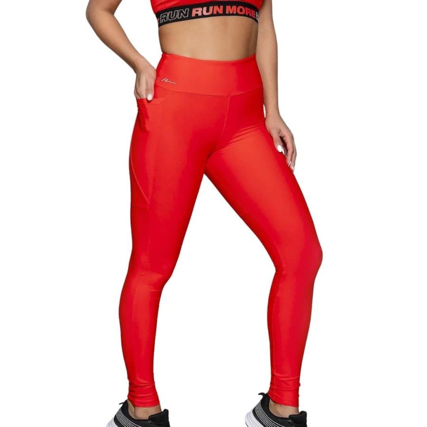 Calça Legging Run More Blocking com Bolso - Feminina - Foto 1