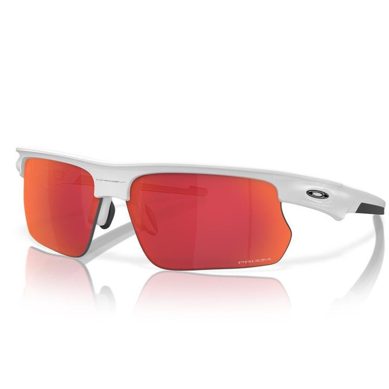 Óculos de Sol Unissex Oakley Bisphaera Matte White Prizm Field - Foto 1