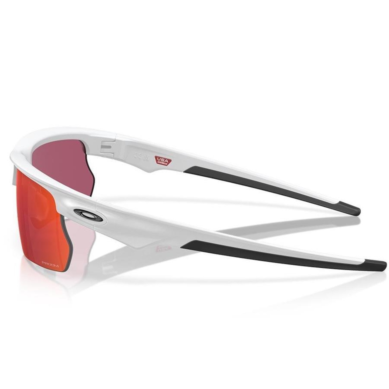 Óculos de Sol Unissex Oakley Bisphaera Matte White Prizm Field - Foto 2