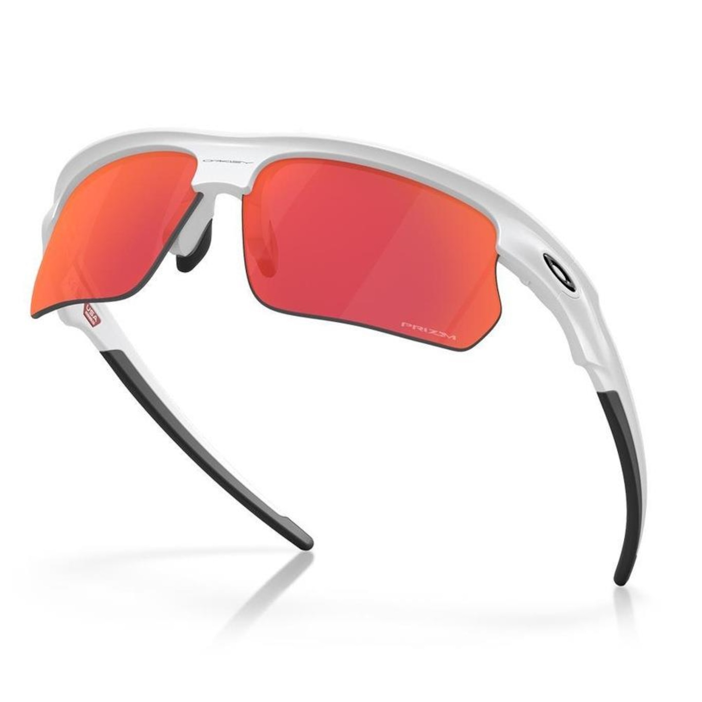 Óculos de Sol Unissex Oakley Bisphaera Matte White Prizm Field - Foto 3