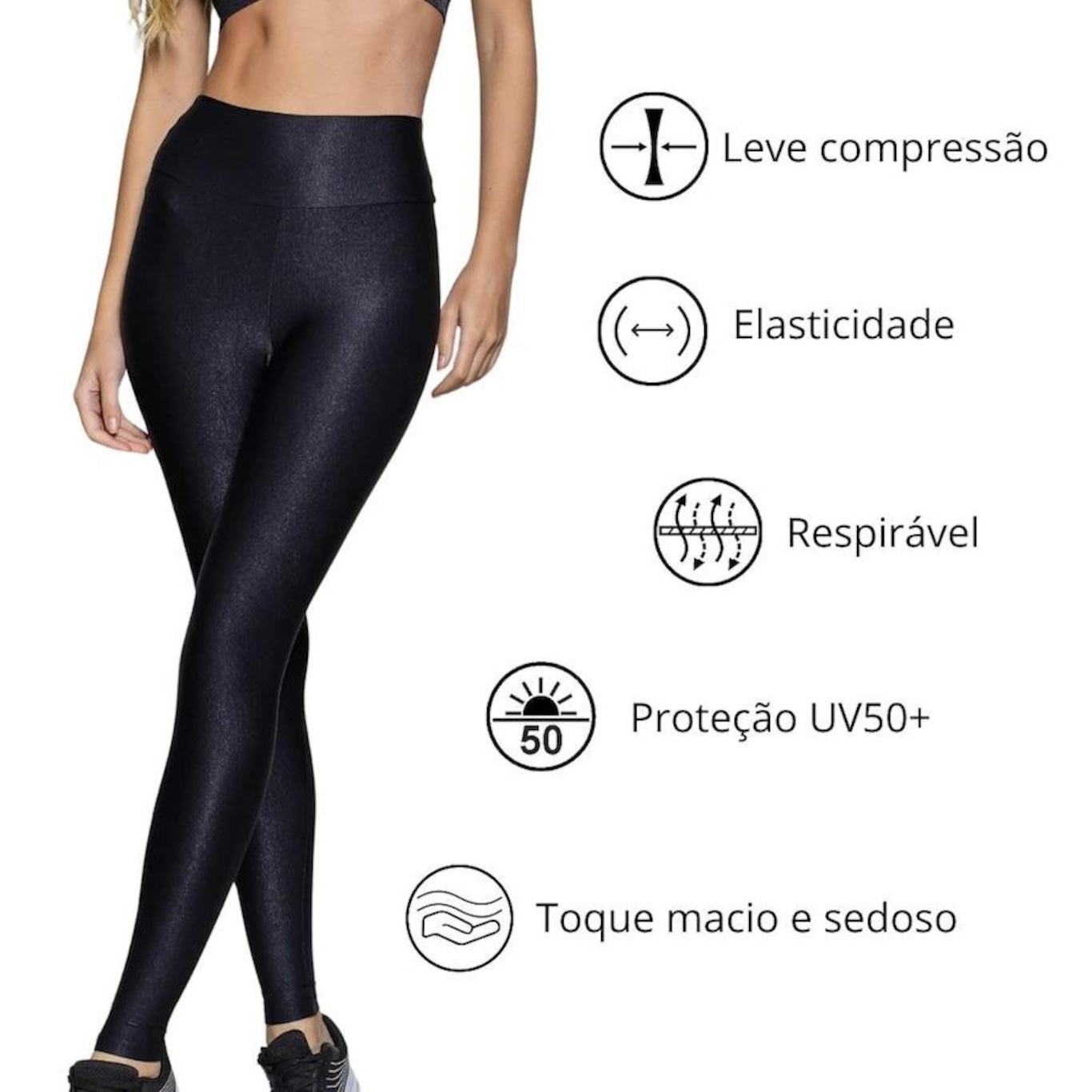 Calça Legging Run More Cintura Alta - Feminina - Foto 3