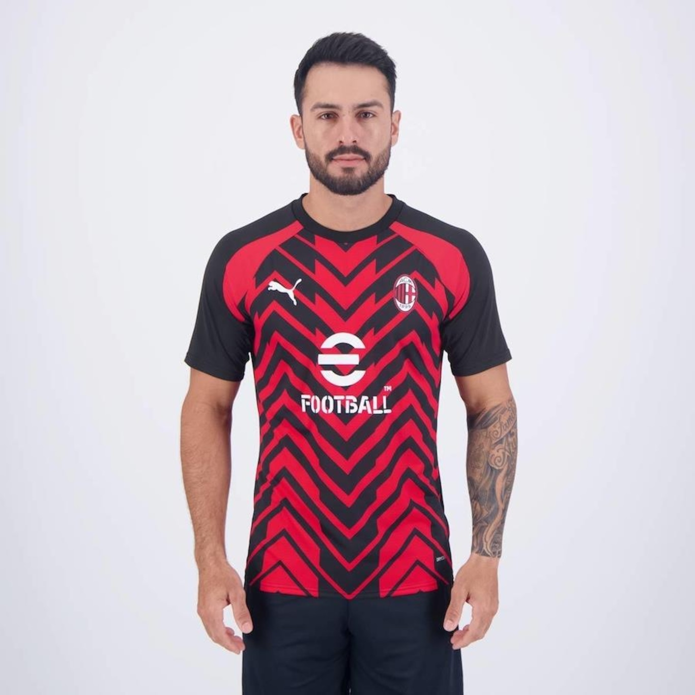 Camisa Puma Milan Pré-Jogo 2024 - Masculina - Foto 1