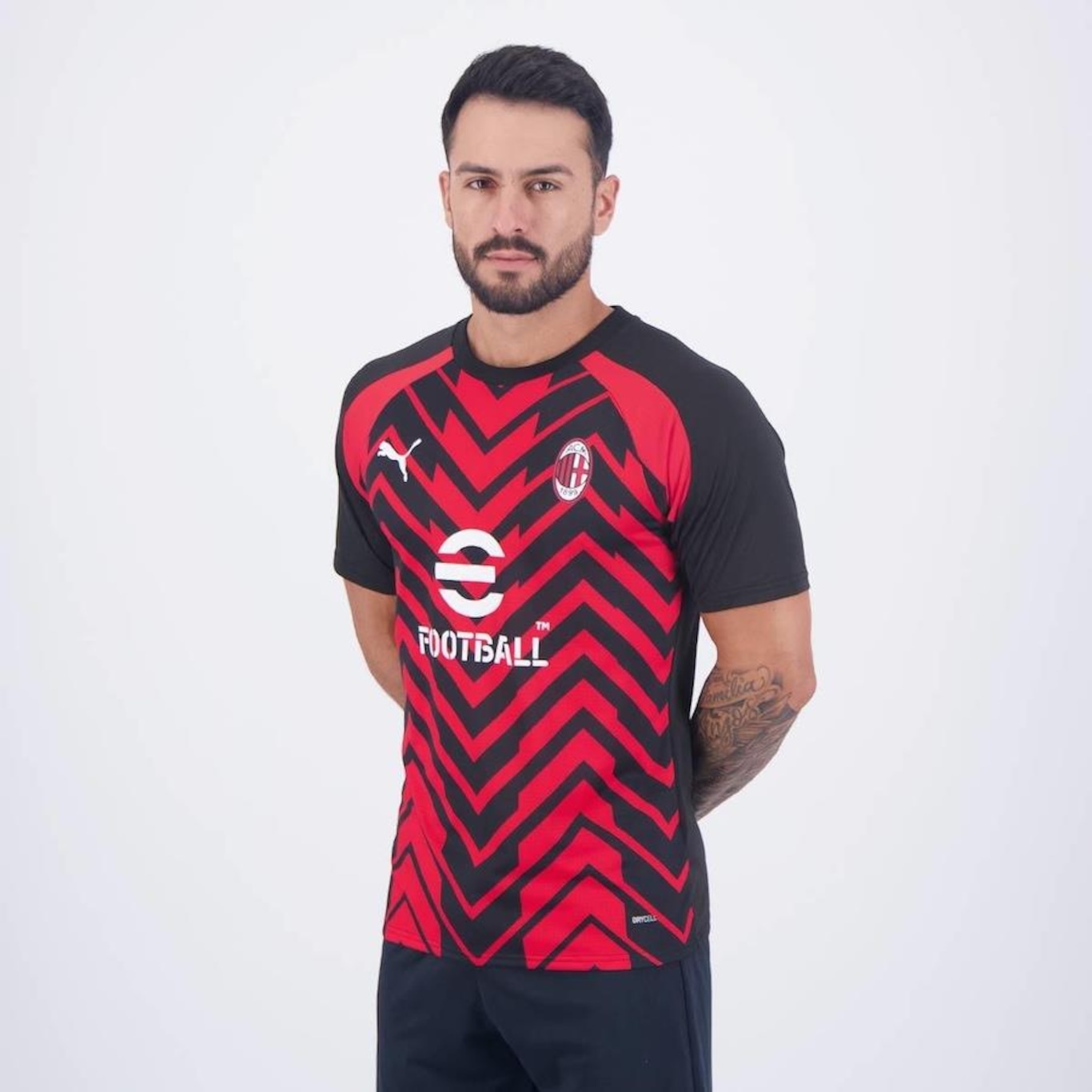 Camisa Puma Milan Pré-Jogo 2024 - Masculina - Foto 4