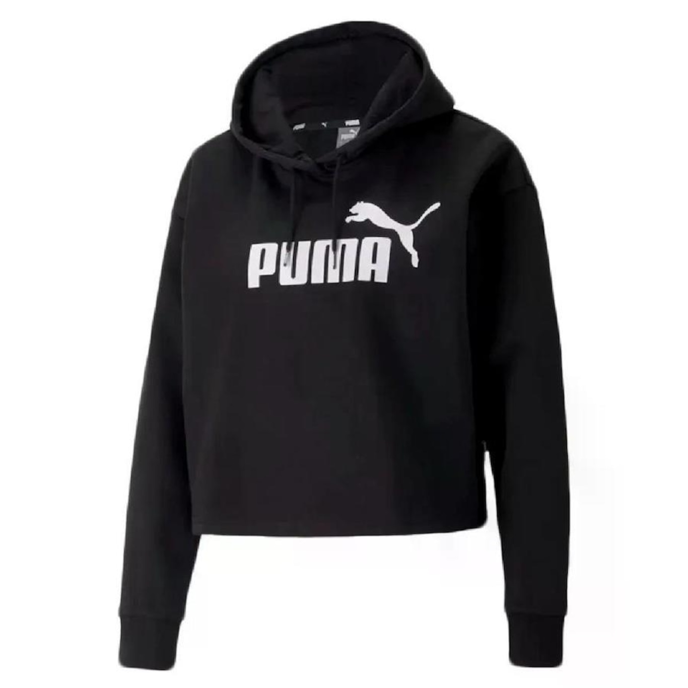 Blusão com Capuz Puma Essentials Cropped Logo Fleece - Feminino - Foto 1