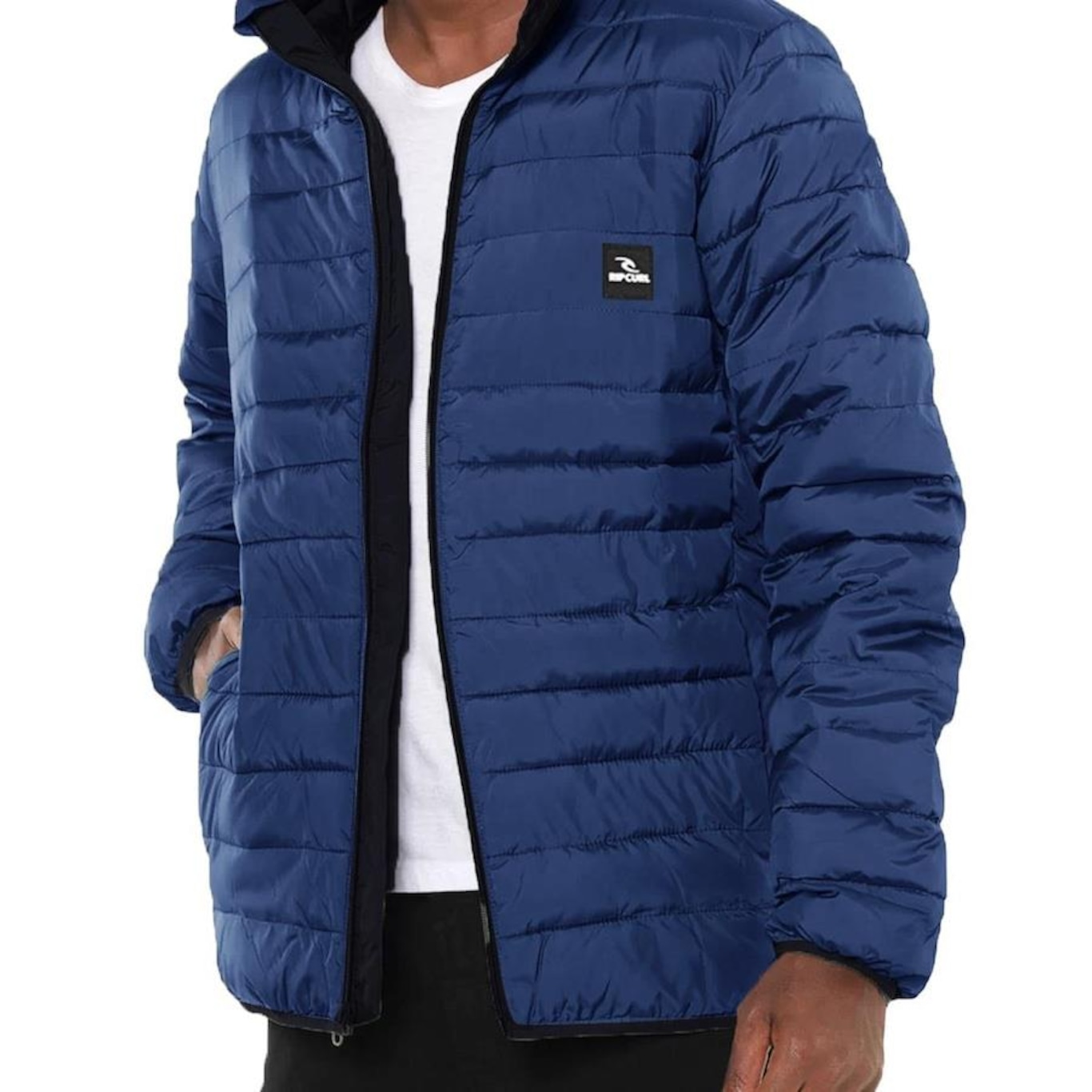 Jaqueta com Capuz Rip Curl Puffer Hood Jacket - Masculina - Foto 4