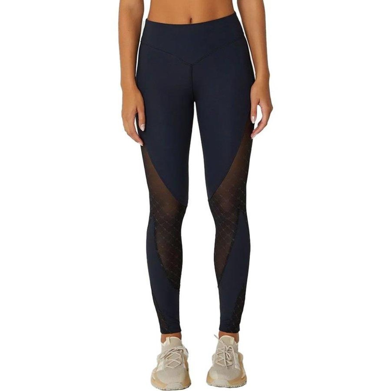 Calça Legging Alto Giro Sobreposição Tule - Feminina - Foto 2