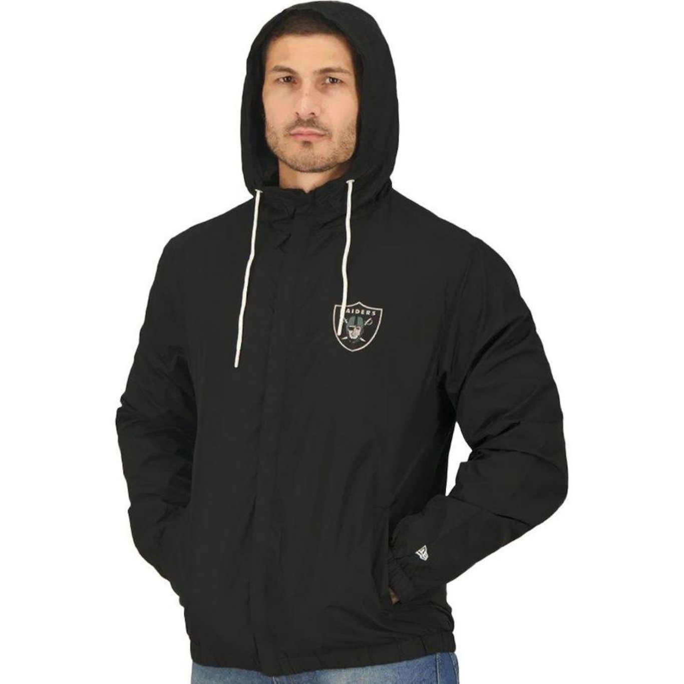 Jaqueta Corta Vento New Era Nfl Las Vegas Raiders - Masculino - Foto 1