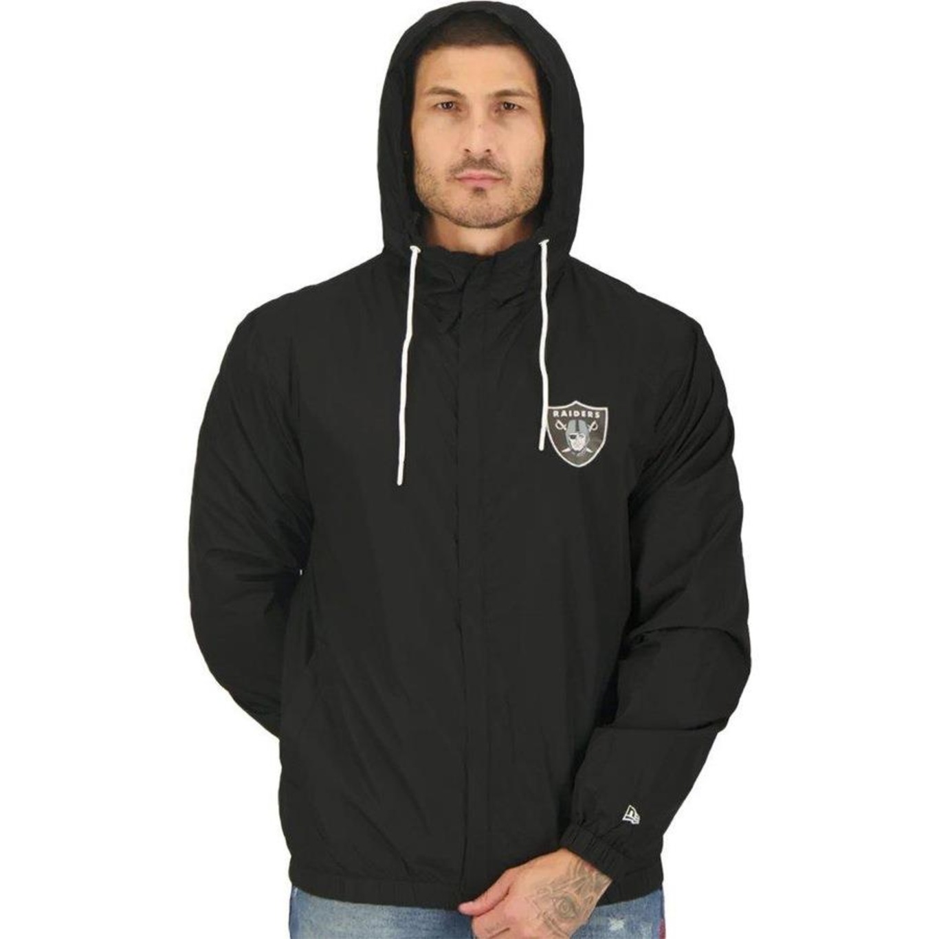 Jaqueta Corta Vento New Era Nfl Las Vegas Raiders - Masculino - Foto 3