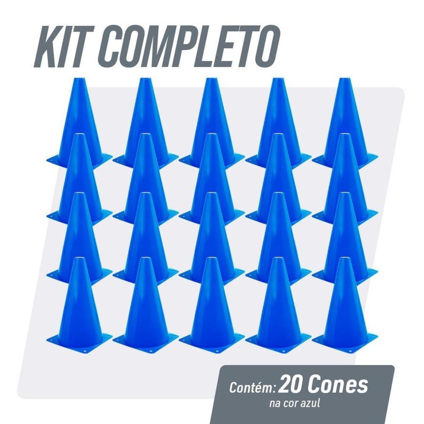 Kit 20 Unidades Cones Agilidade 23Cm Pista e Campo - Foto 2