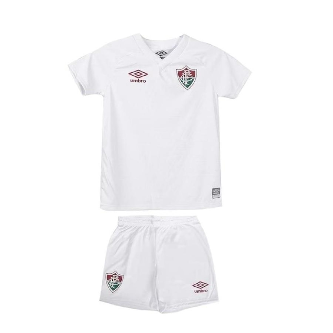 Kit Umbro do Fluminense Oficial 2 2022 com Camisa + Calção - Infantil - Foto 1