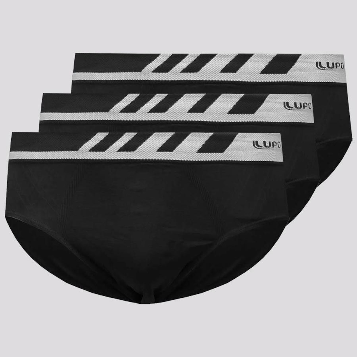 Kit Cueca Slip Lupo Microfibra sem Costura - 3 Unidades - Masculino - Foto 1