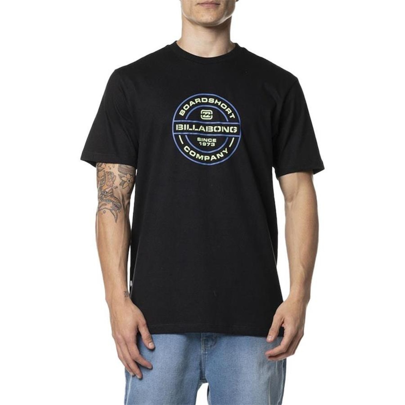 Camiseta Billabong Rotor - Masculina Pto - Foto 1