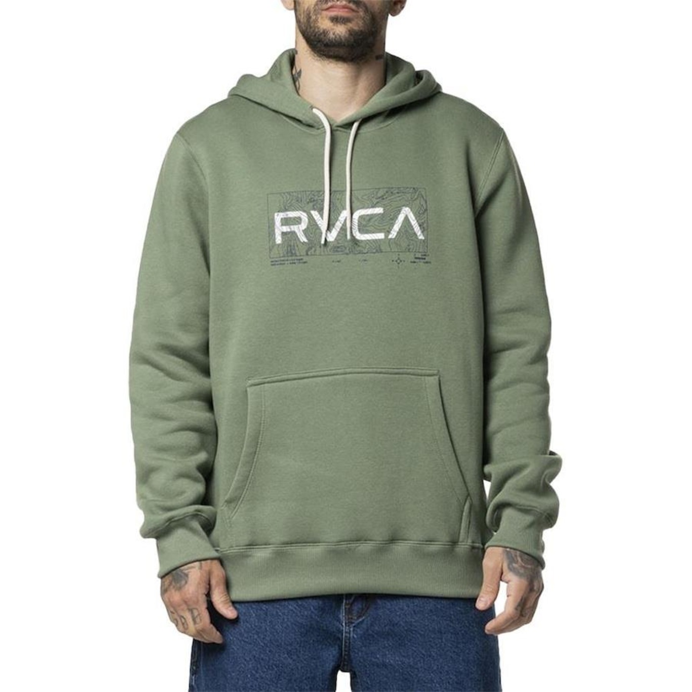 Blusão de Moletom com Capuz Rvca Big Top 305G Wt24 - Masculino - Foto 1