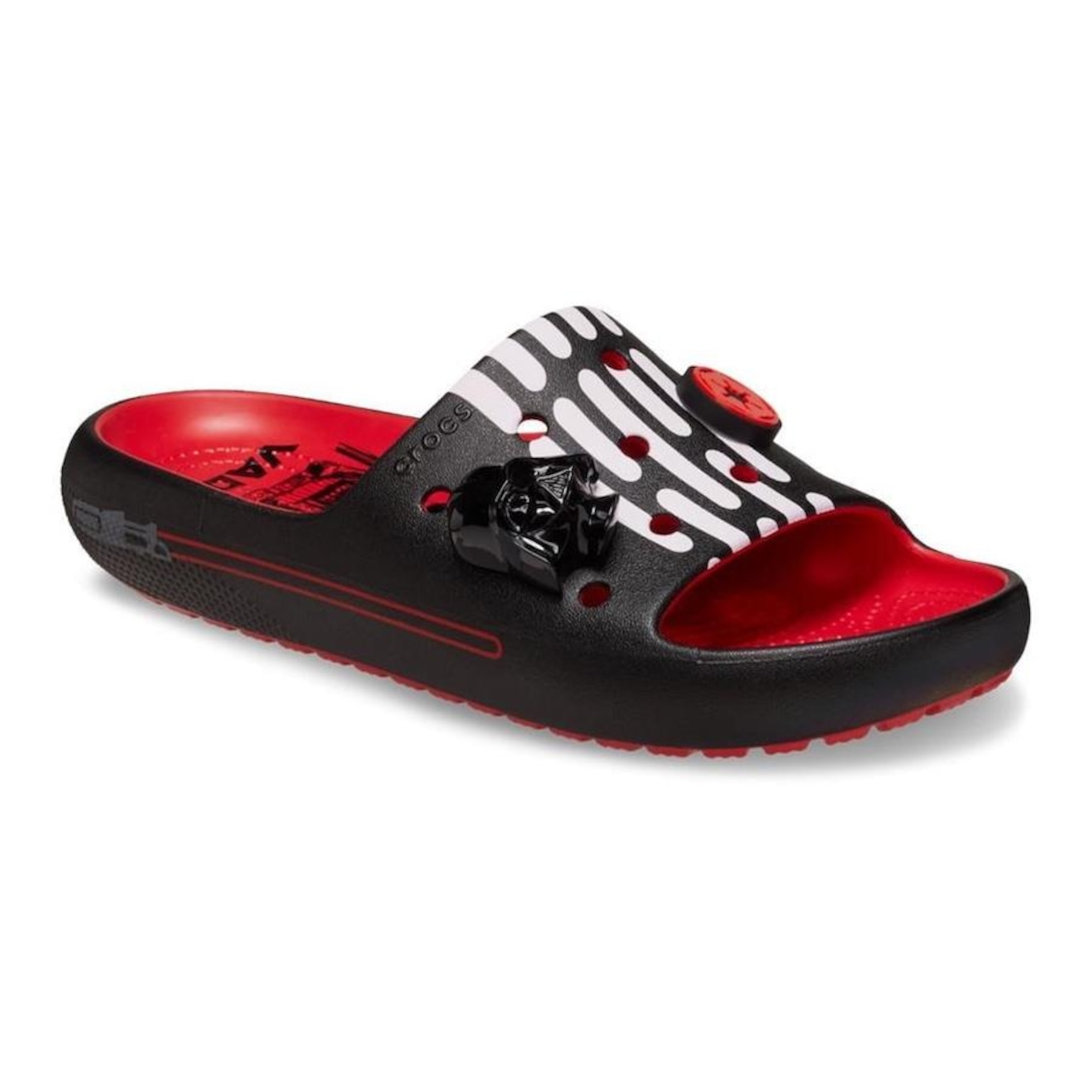 Chinelo Crocs Star Wars Classic Darth Vader Slide V2 Varsity - Unissex - Foto 5