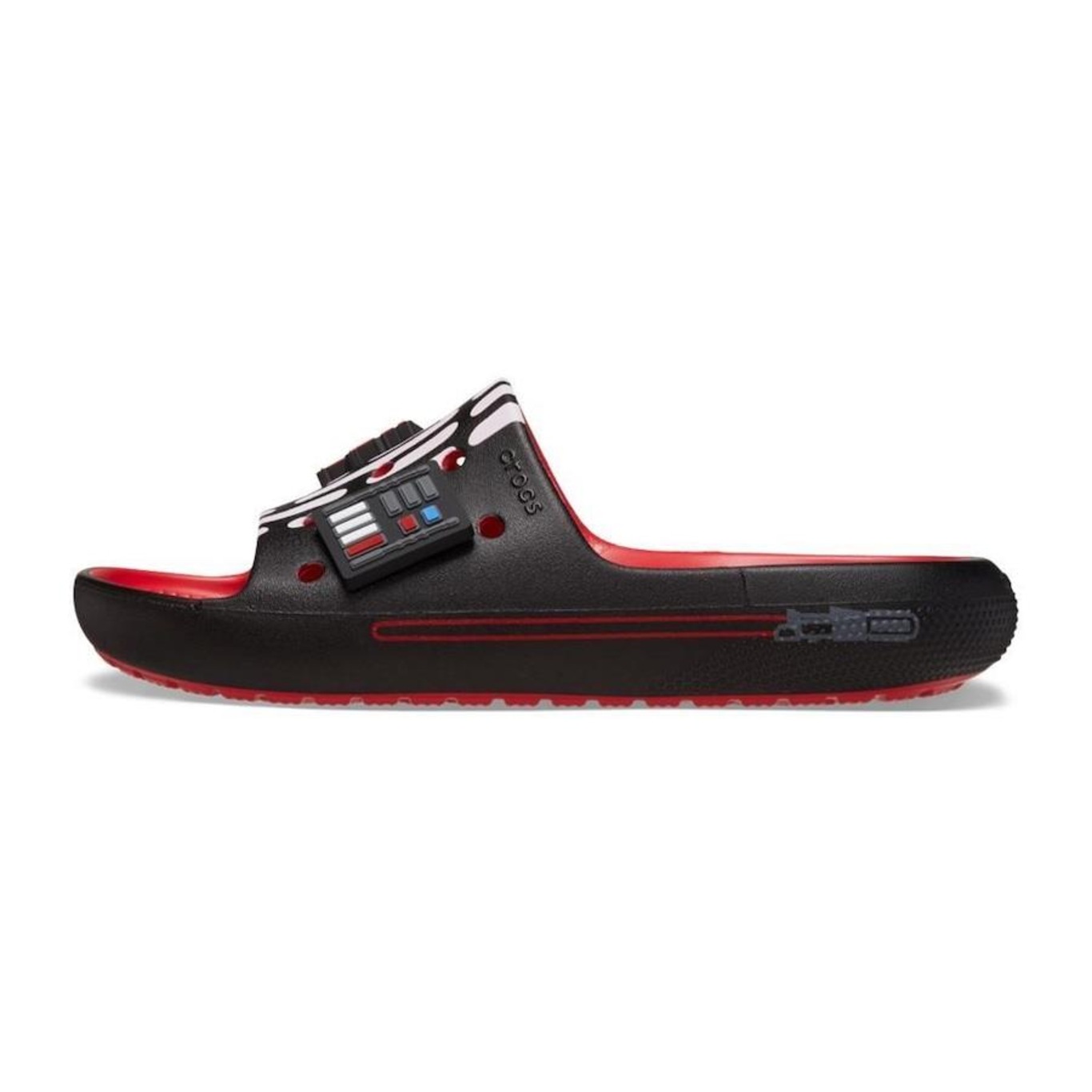 Chinelo Crocs Star Wars Classic Darth Vader Slide V2 Varsity - Unissex - Foto 6