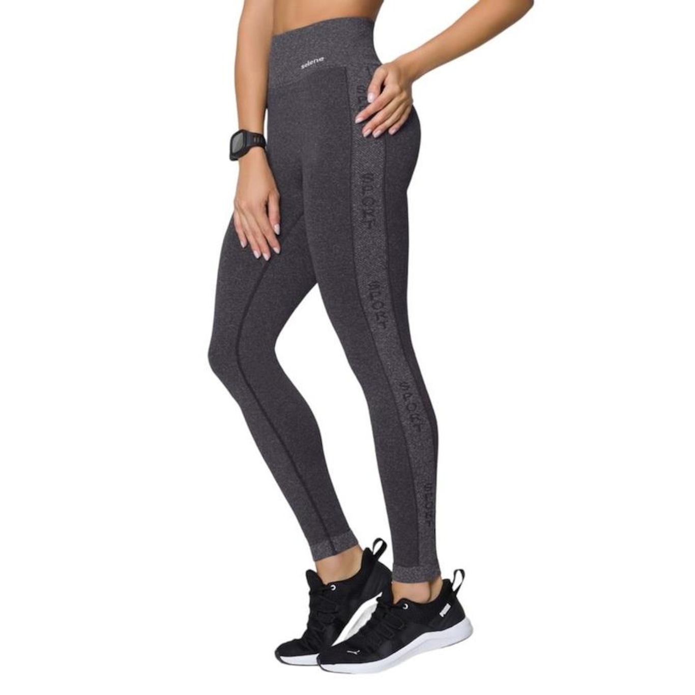 Calça Legging Selene sem Costura Sport - Feminina - Foto 1