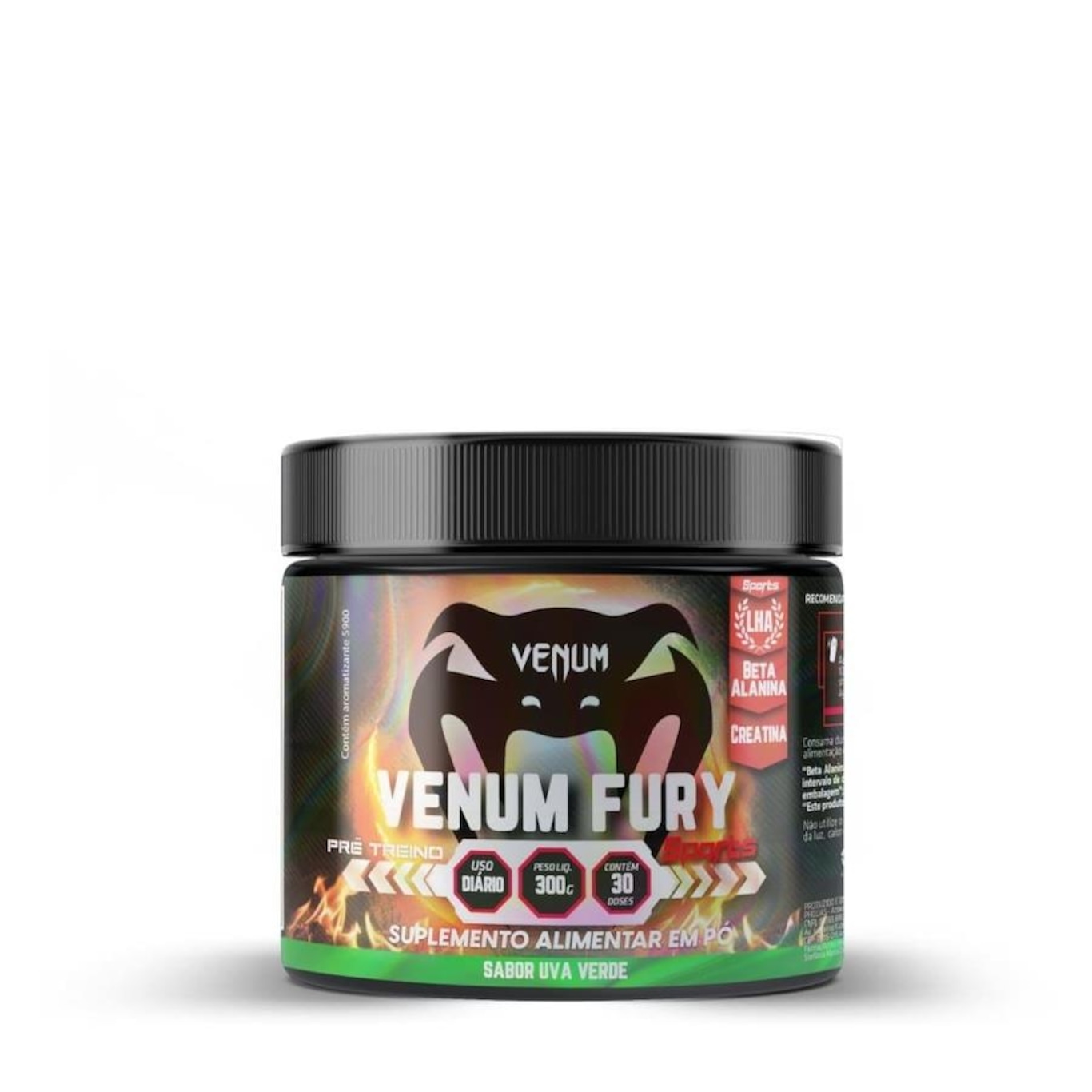 Pré Treino Venum Fury Uva Verde - 300g - Foto 1