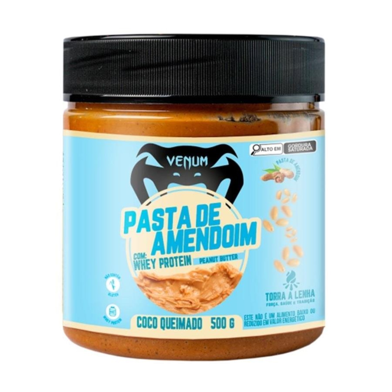 Pasta de Amendoim Venum Coco Queimado - 500g - Foto 1