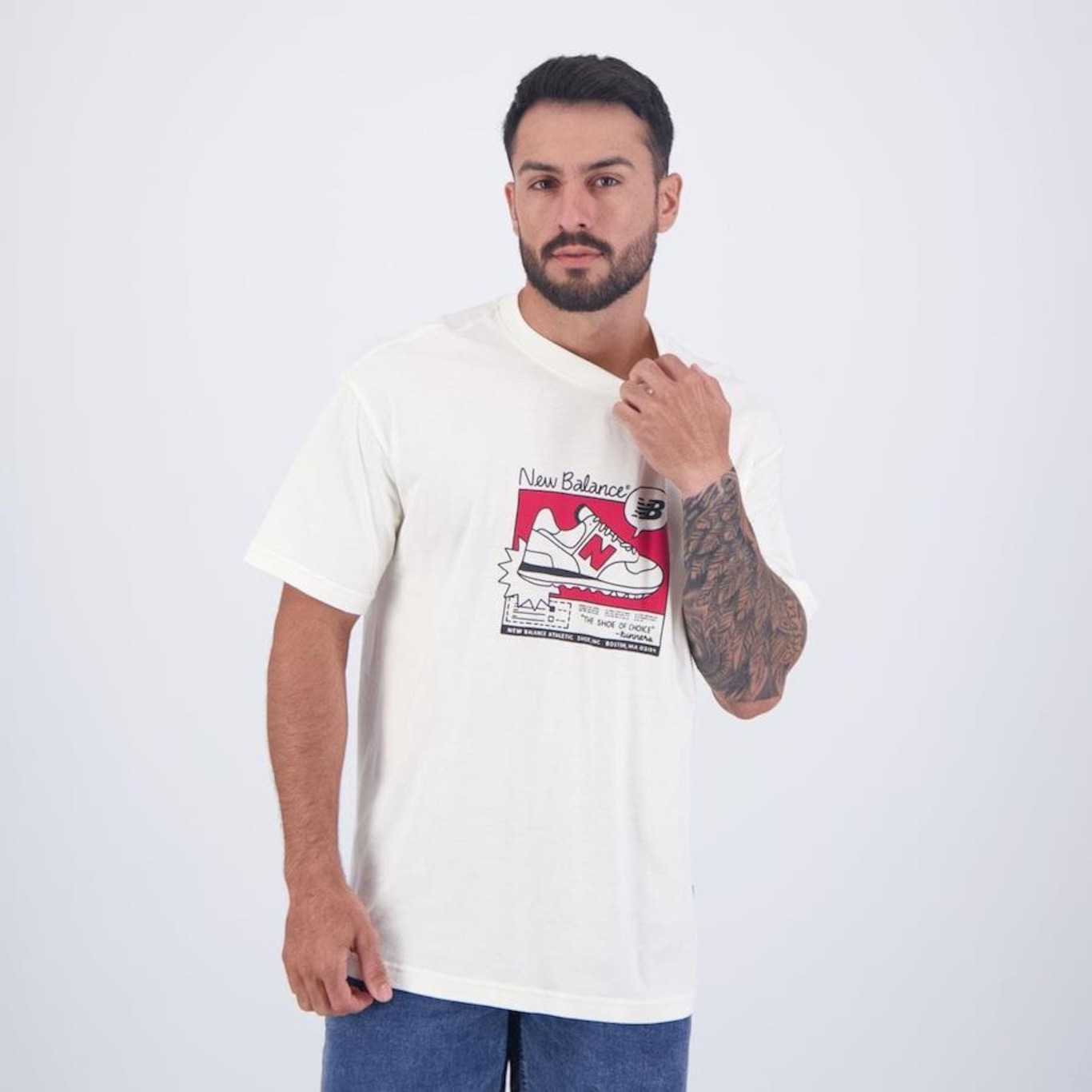 Camiseta New Balance Graphic 550 - Masculina - Foto 1