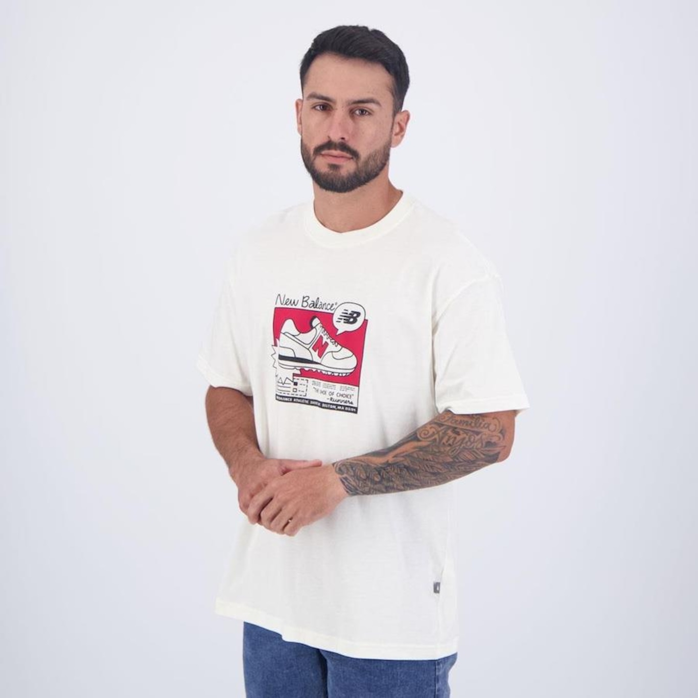 Camiseta New Balance Graphic 550 - Masculina - Foto 3