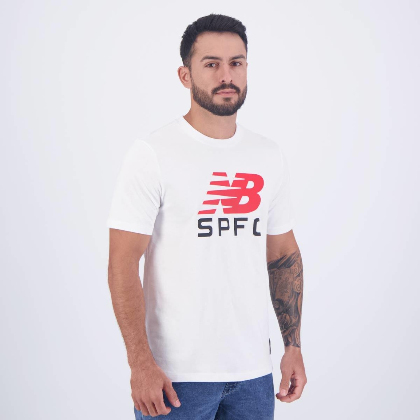 Camiseta New Balance + São Paulo - Masculina - Foto 2