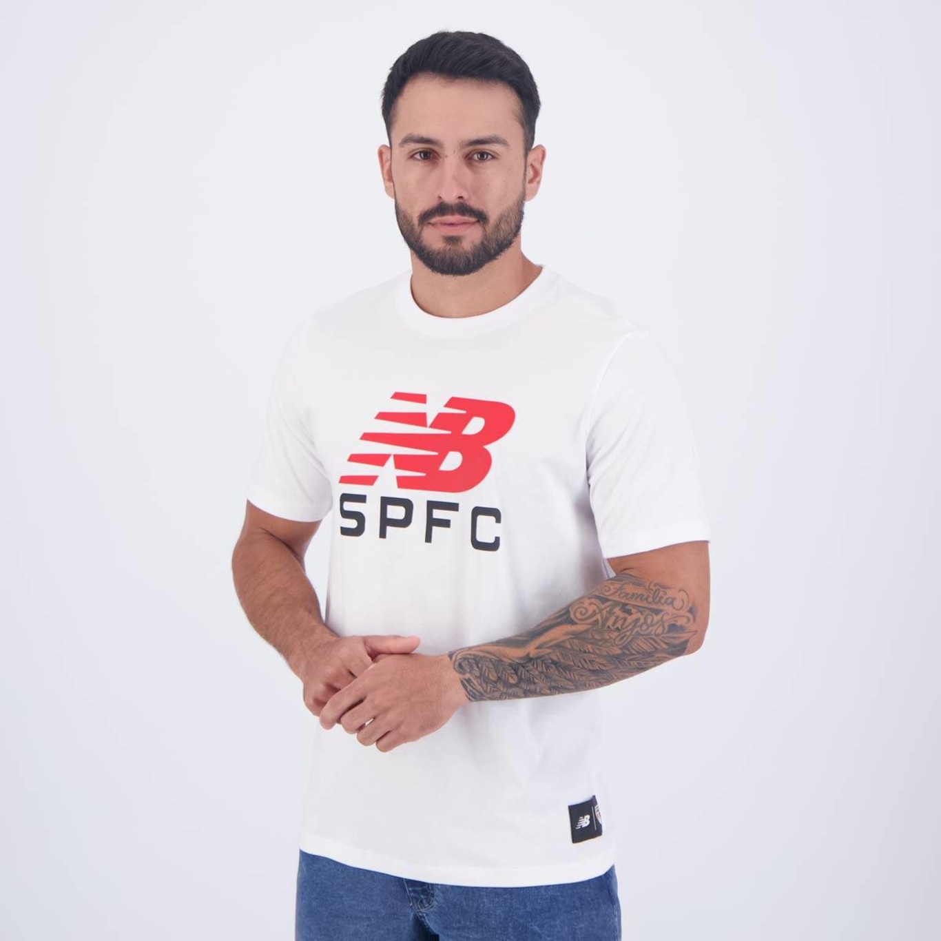 Camiseta New Balance + São Paulo - Masculina - Foto 3