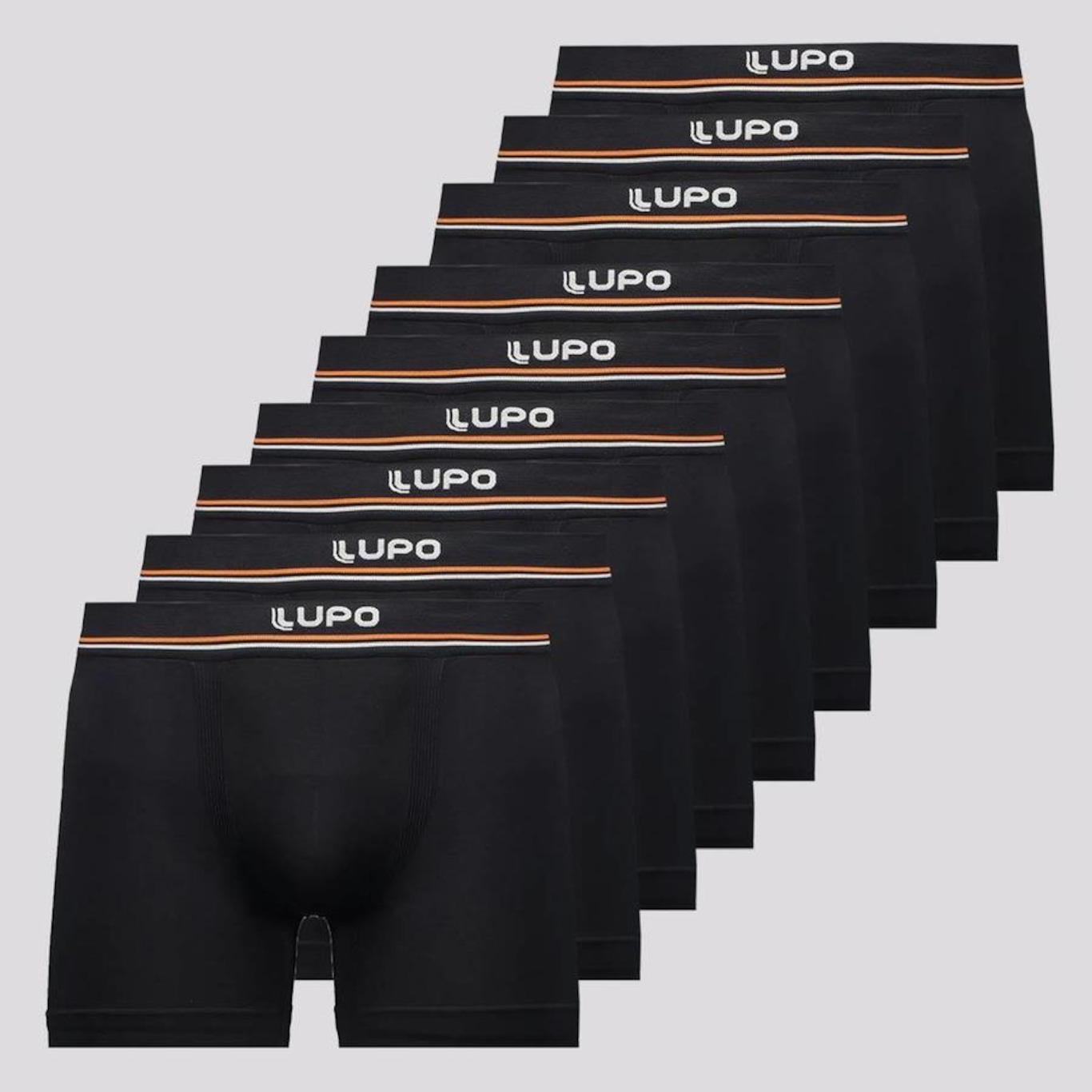 Kit Cueca Boxer Lupo Microfibra Seamless - 9 Unidades - Masculina - Foto 1