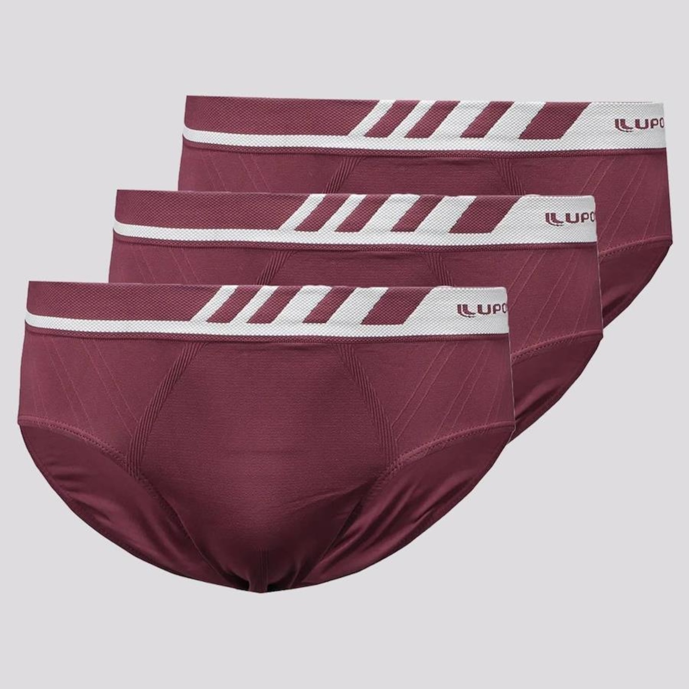 Kit Cueca Slip Lupo Microfibra sem Costura - 3 Unidades - Masculina - Foto 1