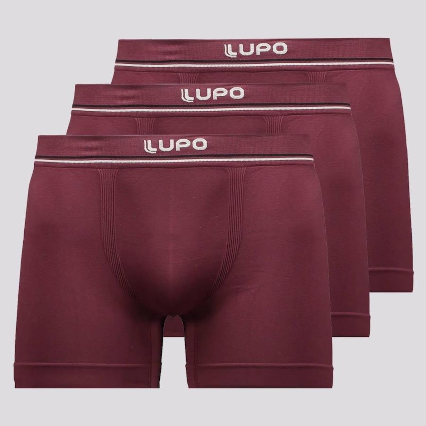 Kit Cueca Boxer Lupo Microfibra sem Costura - 3 Unidades - Masculina - Foto 1